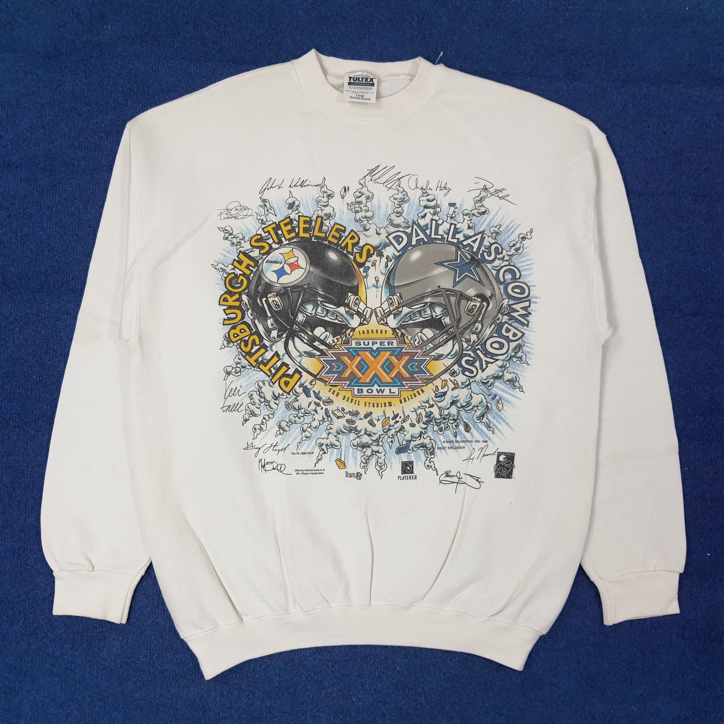 Tultex Vintage Super Bowl Steelers & Cowboys NFL Sweatshirt C253N10 Size US L / EU 52-54 / 3 - 1 Thumbnail