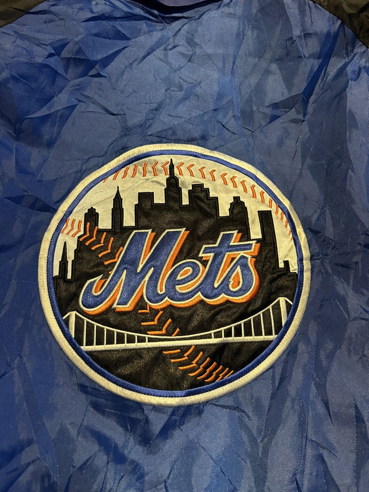 MLB Vintage New York Mets Puffy Windbreaker Jacket 90s MLB Size US L / EU 52-54 / 3 - 7 Thumbnail