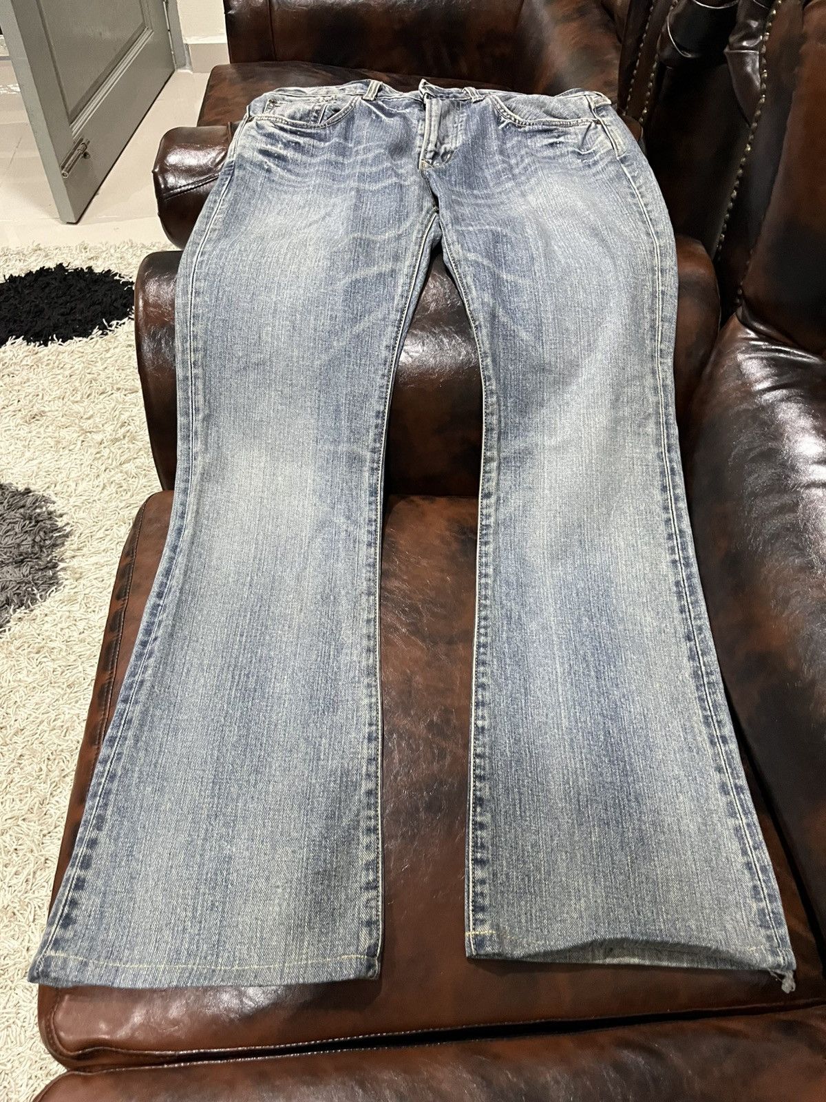 If Six Was Nine 💥Vtg Edwin Vintage Exclusive Flare Bootcut Denim Size US 33 - 1 Thumbnail