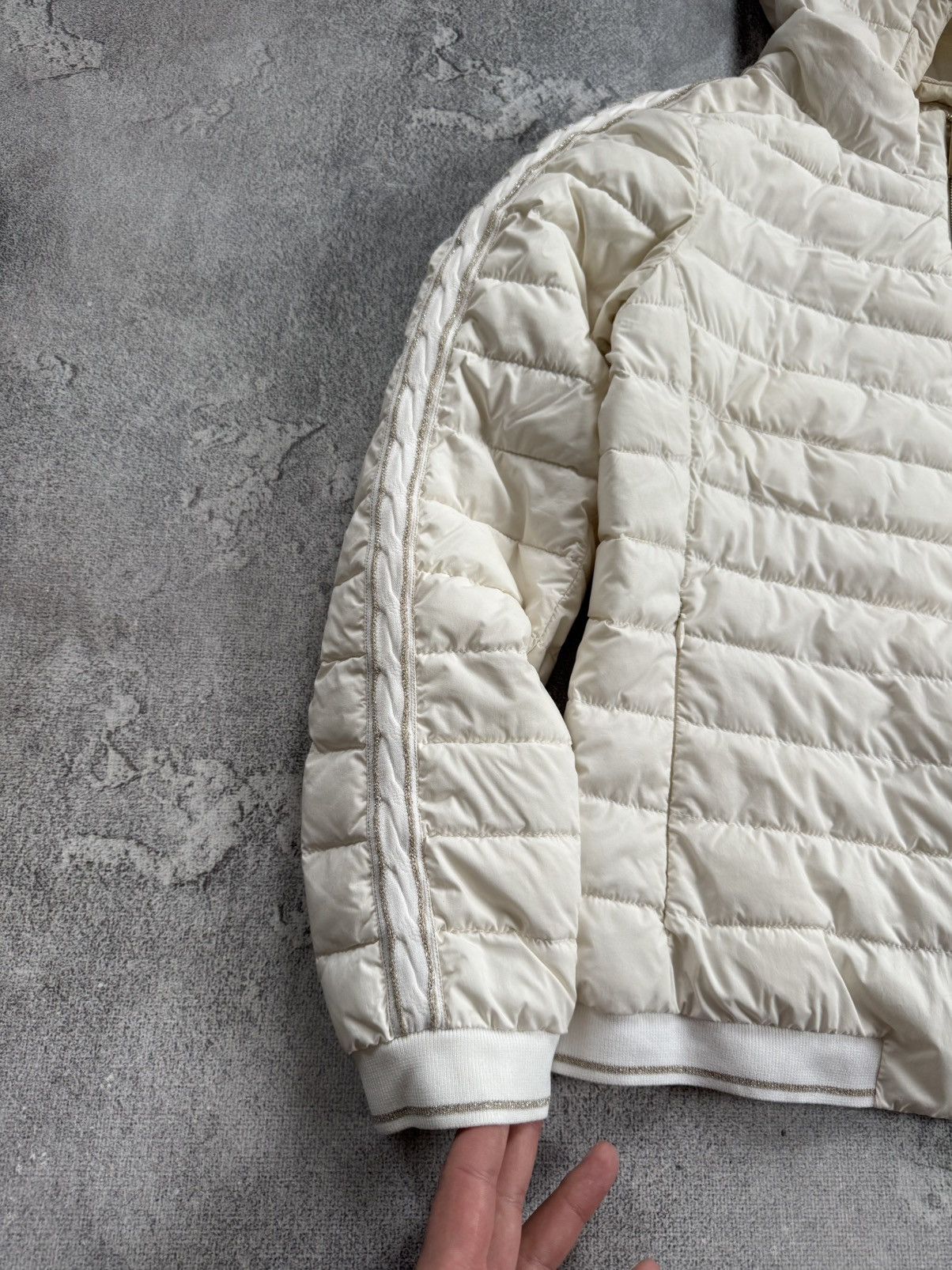 Herno HERNO Taupe Quilted Techno Down Jacket Filled Puffer Coat 42 Size M / US 6-8 / IT 42-44 - 4 Thumbnail