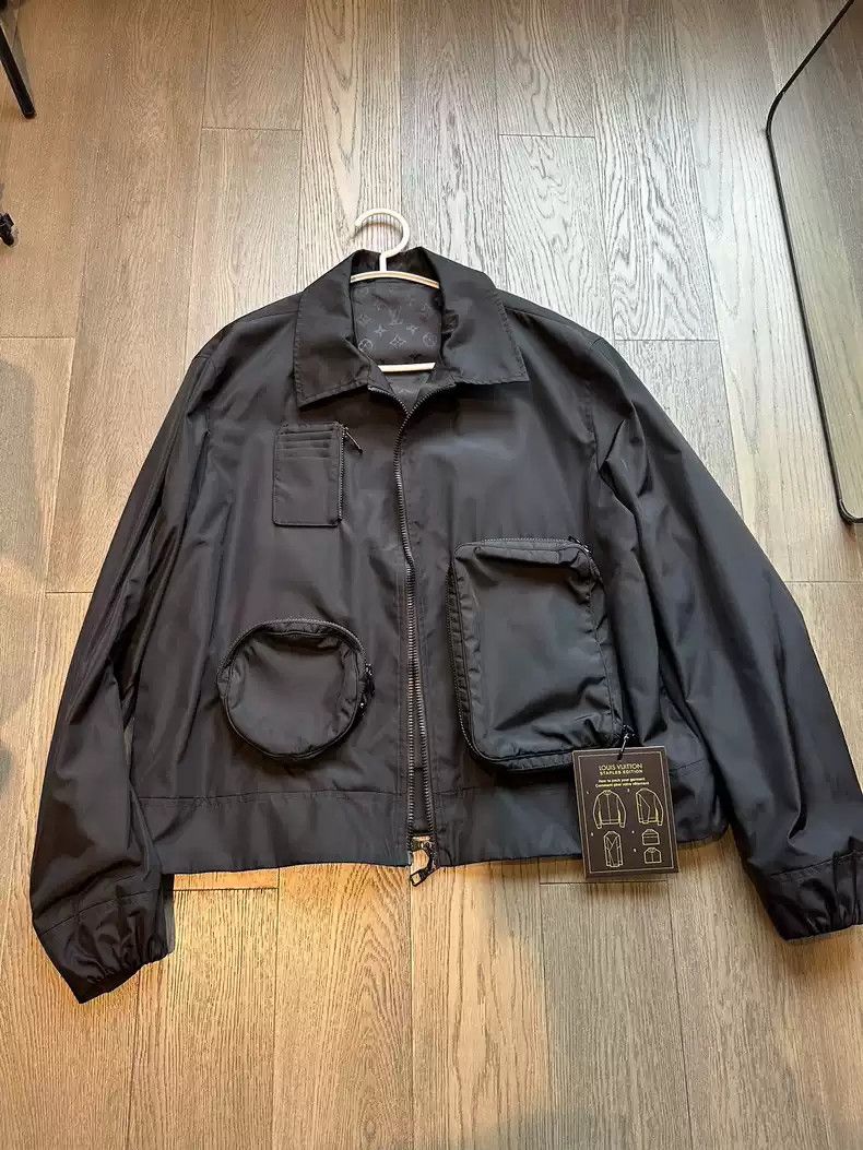 Louis Vuitton Black nylon functional work suit jacket