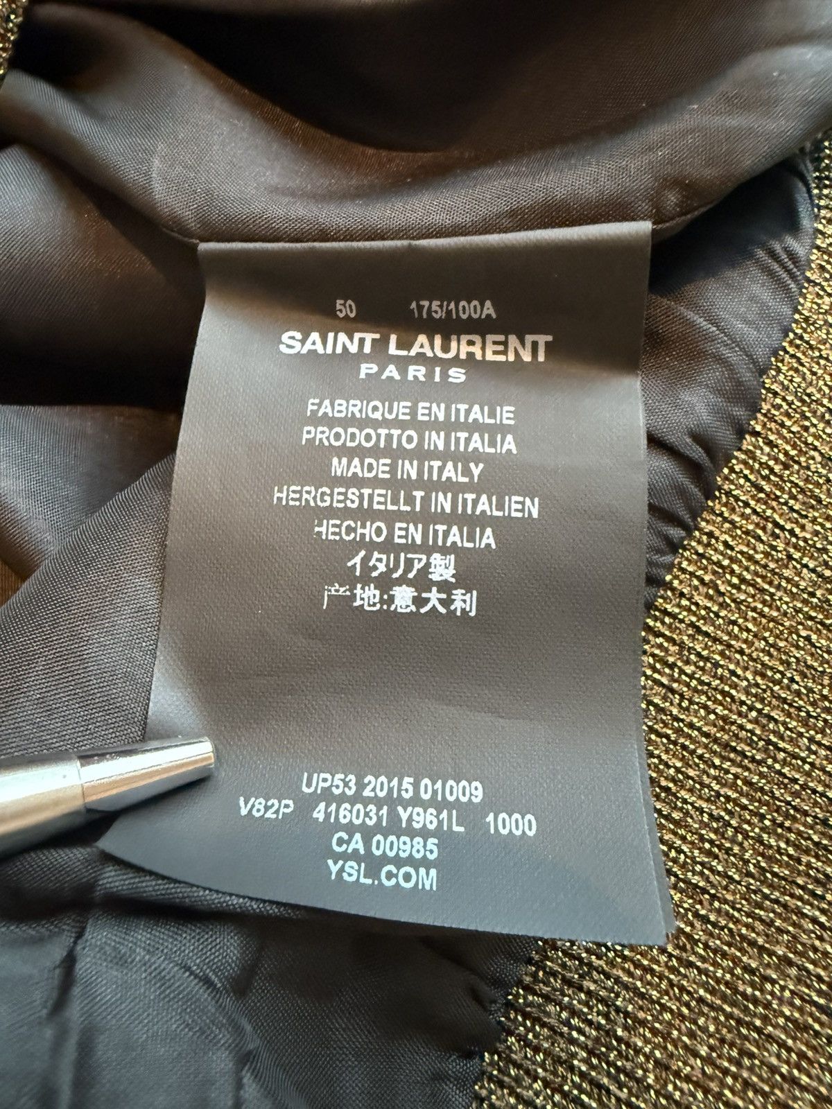 Saint Laurent Paris Holy Grail SS16 Saint Laurent Hedi Slimane Baby Teddy jacket Size US M / EU 48-50 / 2 - 24 Thumbnail