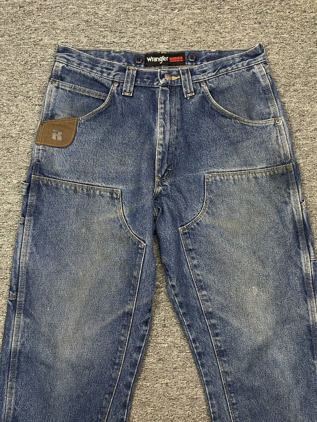 Vintage × Wrangler Vintage Wrangler Riggs Workwear Double Knee Jeans Denim Size US 34 / EU 50 - 3 Thumbnail