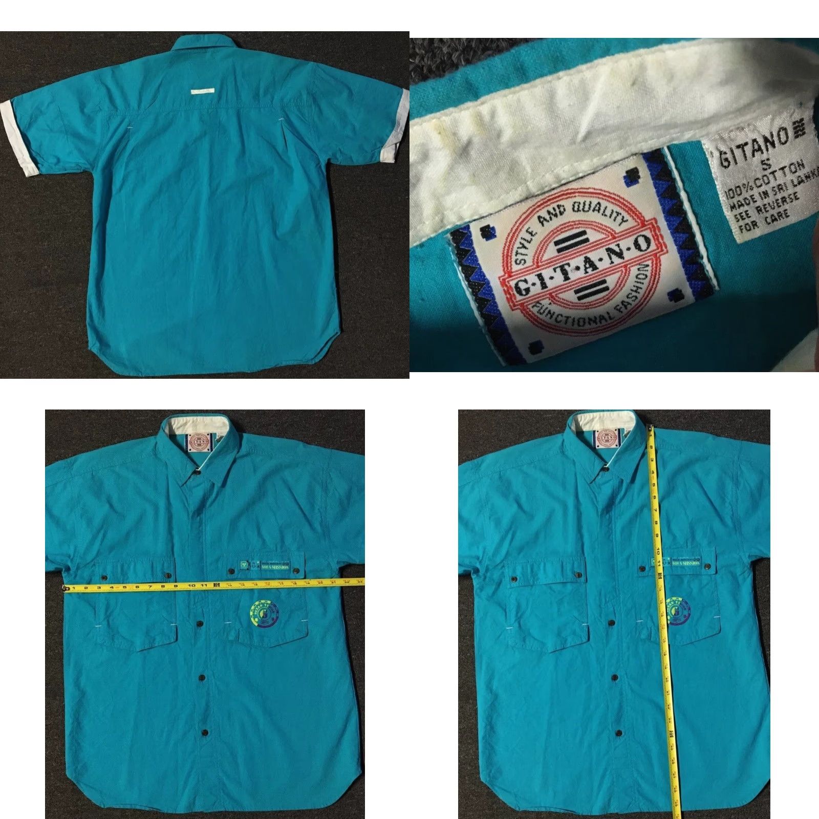 Quiksilver VINTAGE 90s Gitano Aqua Mission Shirt S Blue 80s 90s Grunge Surf Skate Surf T-Shirt Mens - Short Sleeve Crew Neck Distressed Size US S / EU 44-46 / 1 - 8 Thumbnail