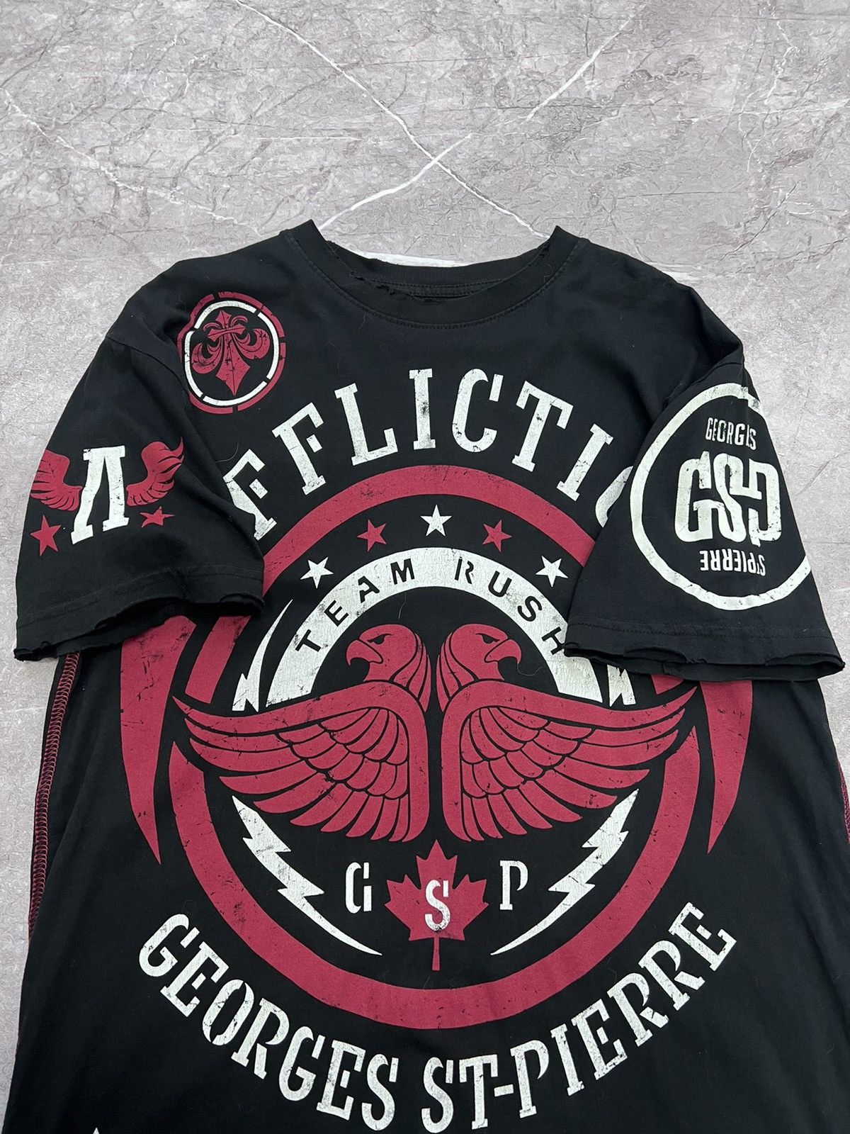 Affliction × Japanese Brand SALE💣💣 Y2K Affliction Style All Over Print T Shirt Tee Size US M / EU 48-50 / 2 - 4 Thumbnail