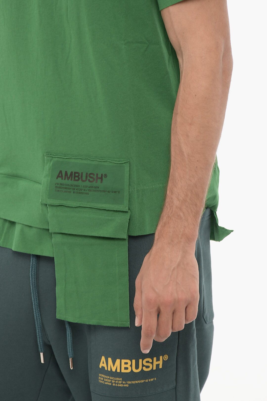 Ambush Design og1mm0925 Crewneck T-Shirt in Green Size US L / EU 52-54 / 3 - 3 Thumbnail