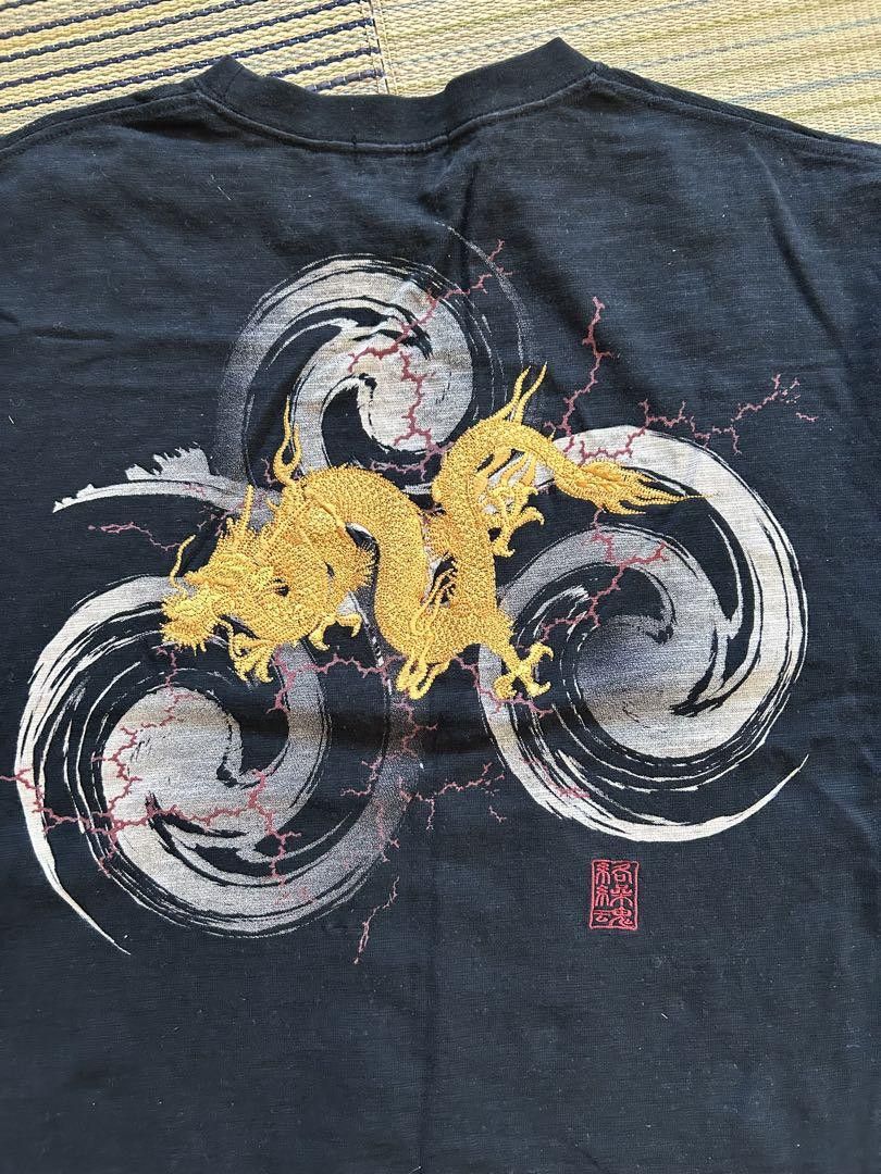 Japanese Brand Karakuridamashii Printed Short Sleeve T-Shirt Black XXL Size US XXL / EU 58 / 5 - 3 Thumbnail