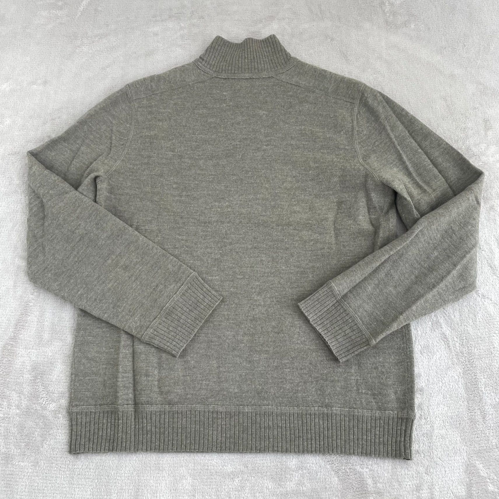 Banana Republic Banana Republic 1/4 Zip Sweater Men XL Grey 100% Wool Mock Neck LS NWOT Size US XL / EU 56 / 4 - 6 Thumbnail