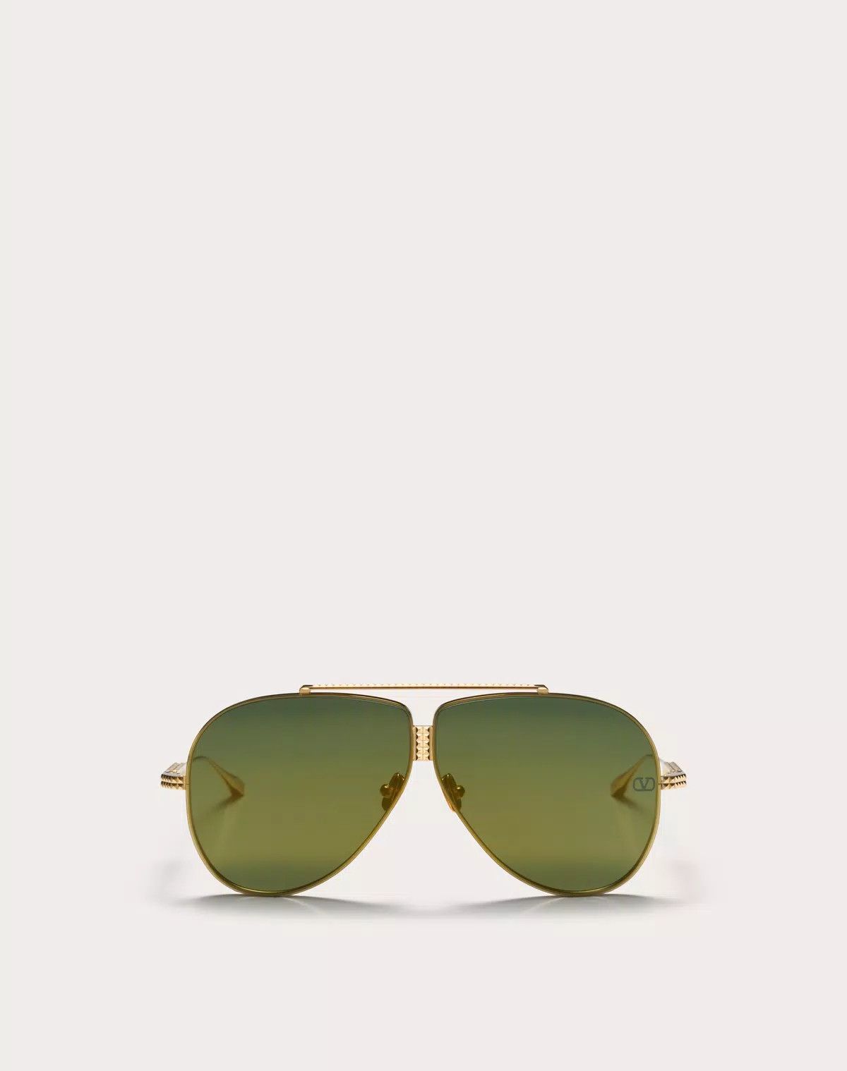Valentino oc11z0725 Size: 64/ Titanium Stud Frame in Gold/Green Size ONE SIZE - 1 Thumbnail