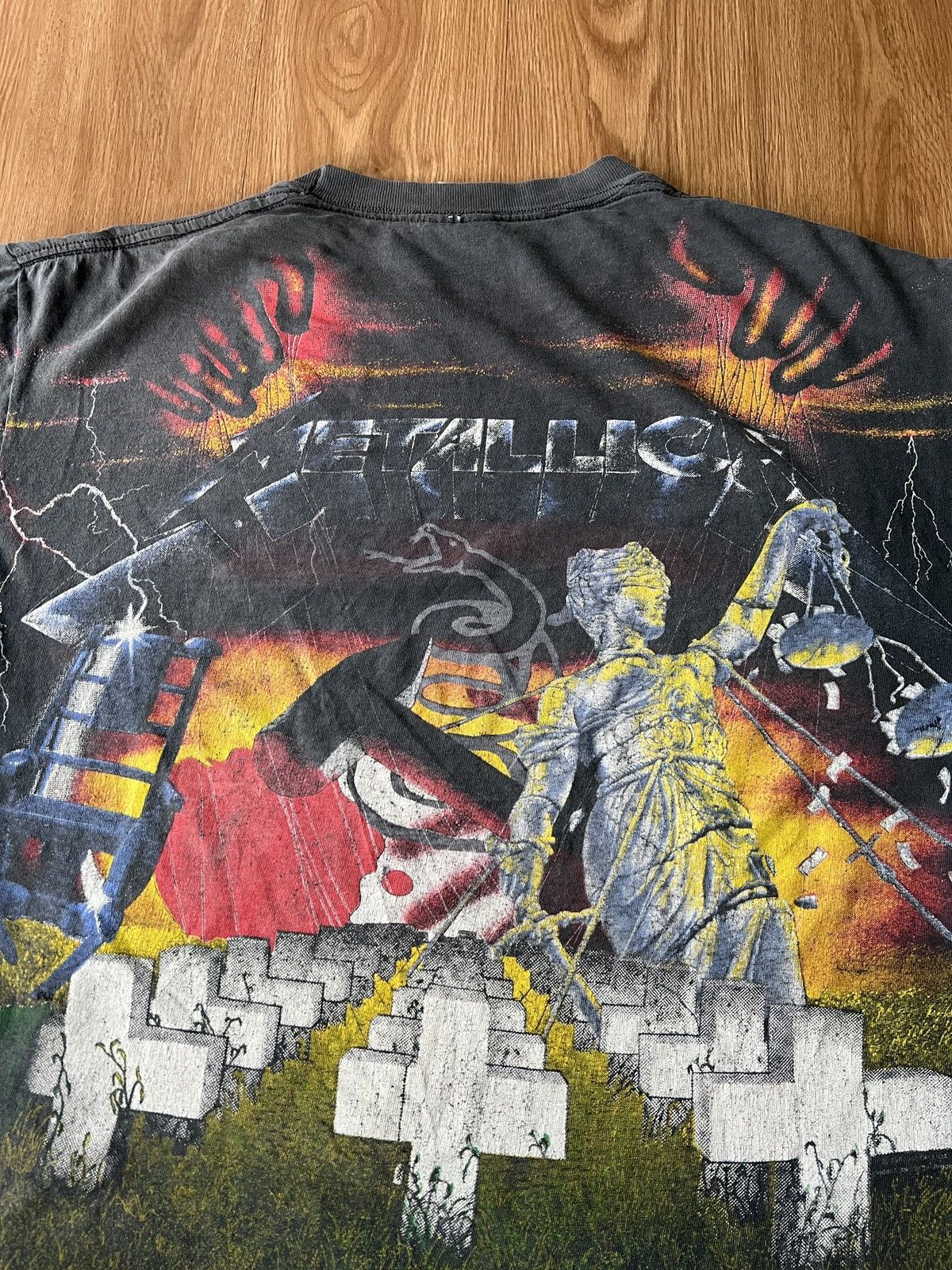 Metallica Vintage 90’s Metallica boxy 1991 All Over Print AOP rare tee Size US XL / EU 56 / 4 - 6 Thumbnail