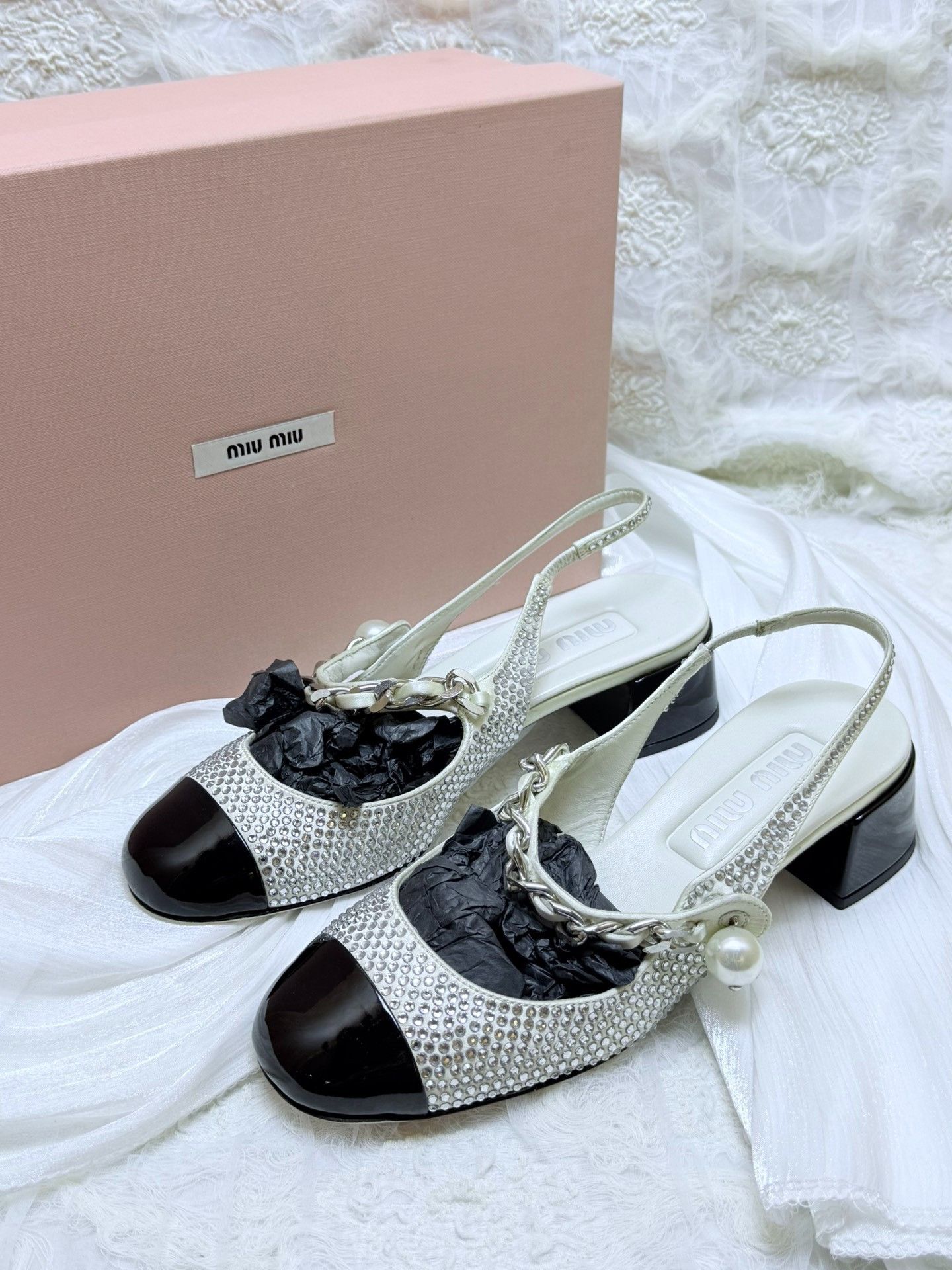 Miu Miu Miu Miu Black Sandals us_5 Women Size US 5 / IT 35 - 1 Thumbnail