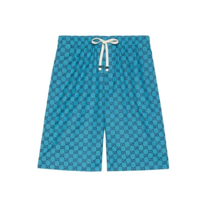 Gucci Multicolor Double G Printed Canvas Shorts