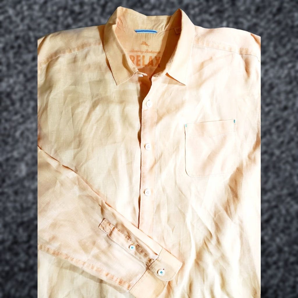 Tommy Bahama Tommy Bahama Signature Relax 100% Linen Button-Up Long Sleeve Shirt Mens Sz 2XL Size US XXL / EU 58 / 5 - 1 Thumbnail