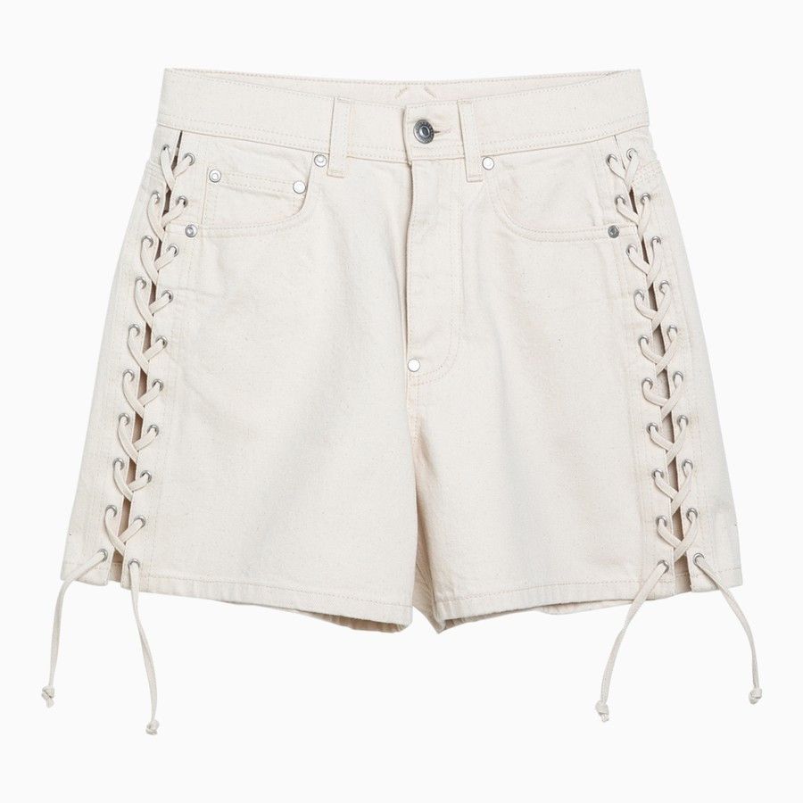 Stella McCartney o1d2blof1024 Shorts in Ecru Size 28" / US 6 / IT 42 - 1 Thumbnail