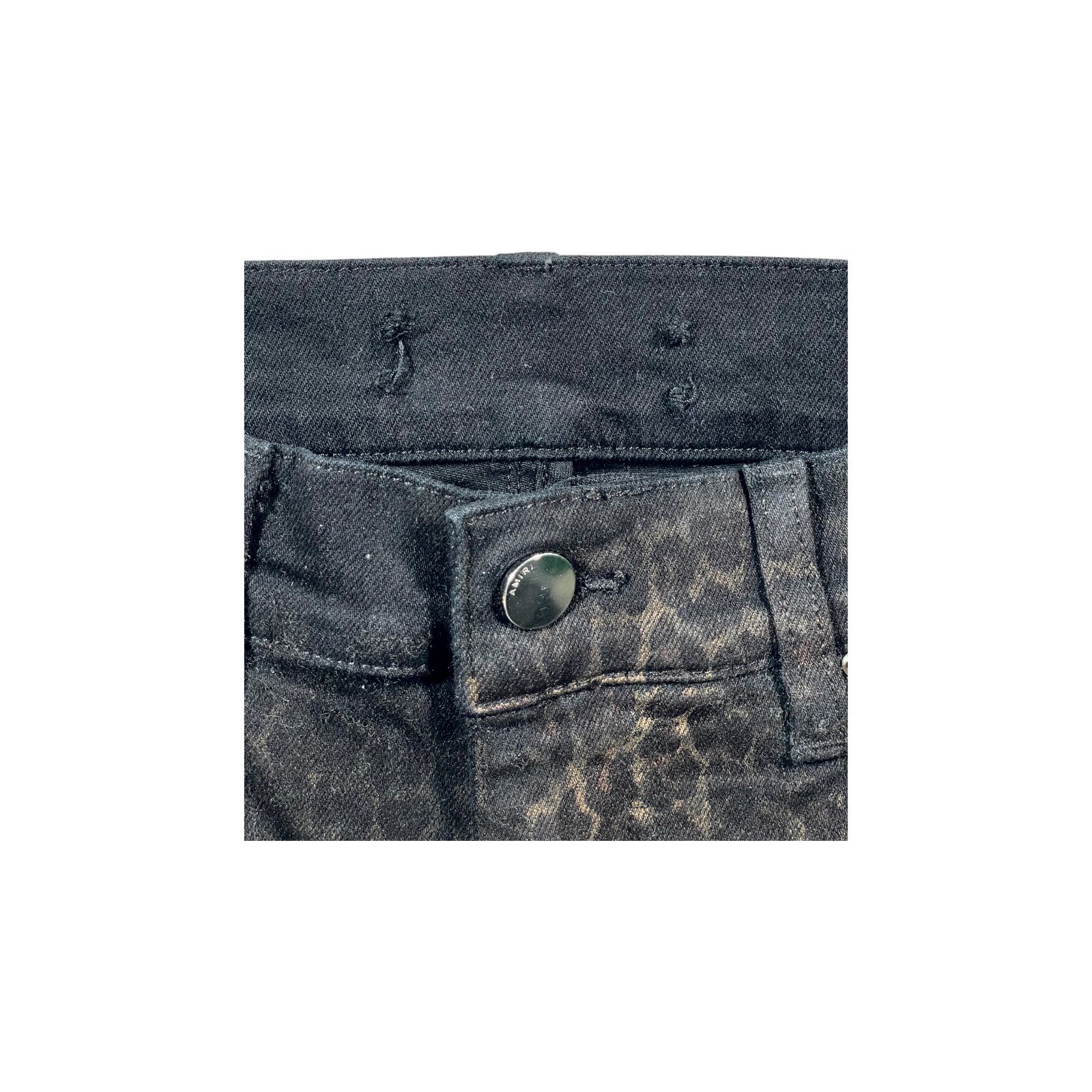 Amiri Amiri Cheetah Black Jeans Size US 31 - 4 Thumbnail