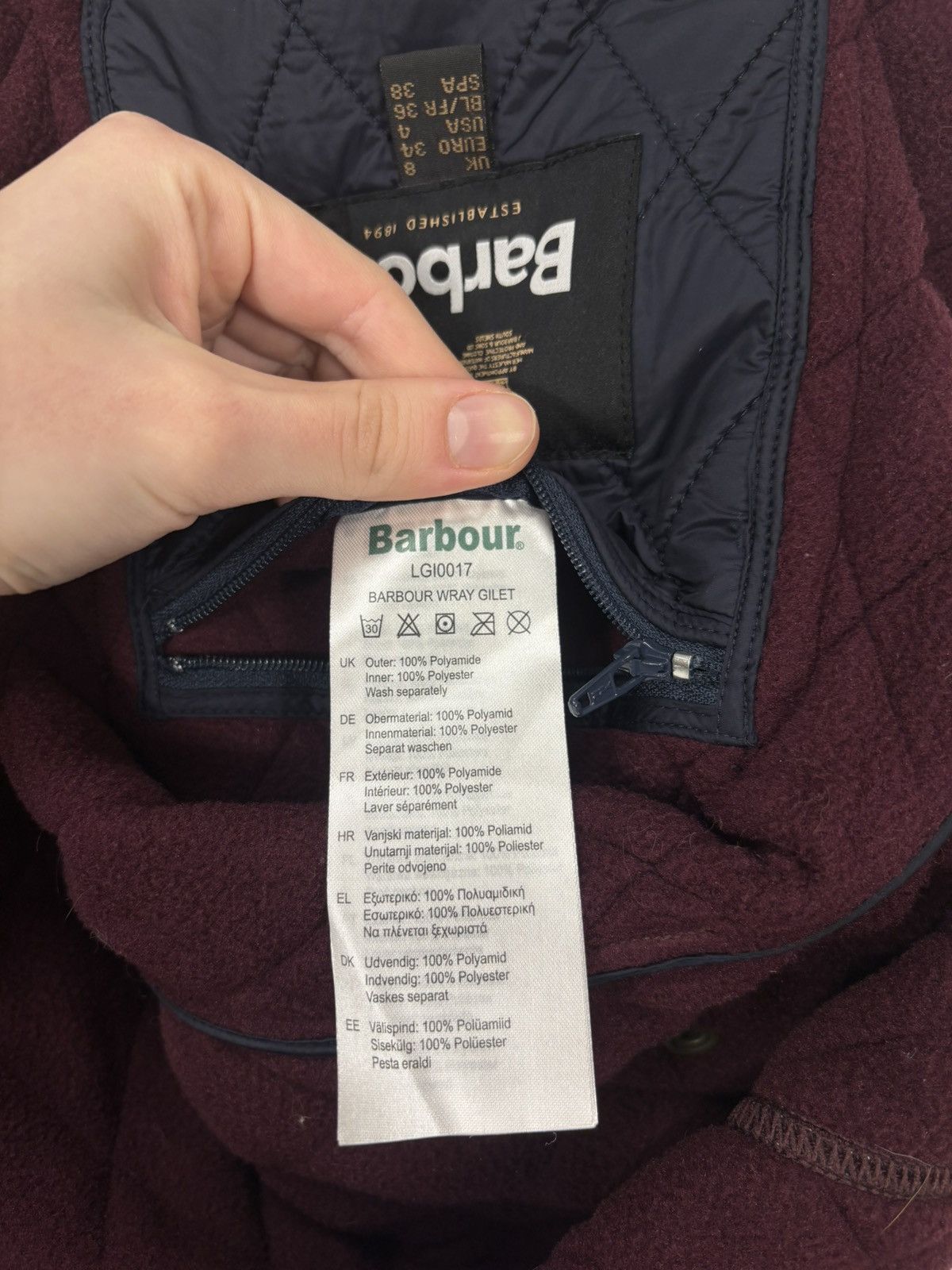 Barbour Barbour Wray Gilet Women’s Navy Blue Diamond Quilted Vest Size S / US 4 / IT 40 - 13 Thumbnail