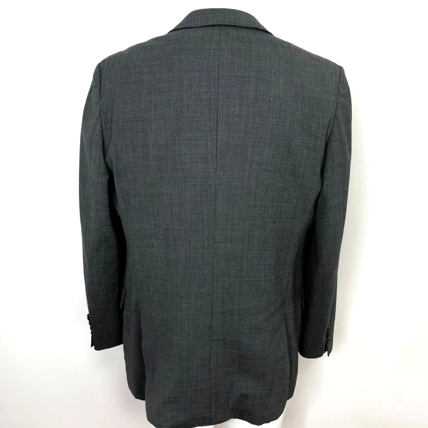 Hugo Boss Hugo Boss Awe/Holl 40R Wool Button Blazer Sport Coat Jacket Dark Gray Size 40R - 3 Thumbnail