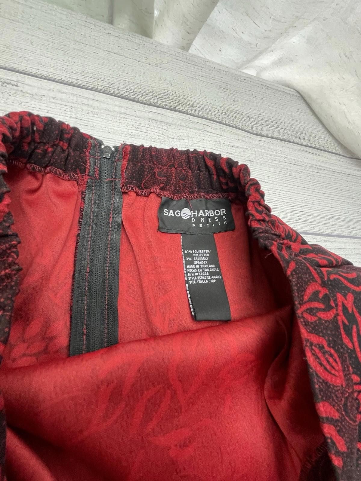 Other VTG Sag Harbor Women Maxi Skirt Black Red Floral 10P Size 32" / US 10 / IT 46 - 4 Thumbnail