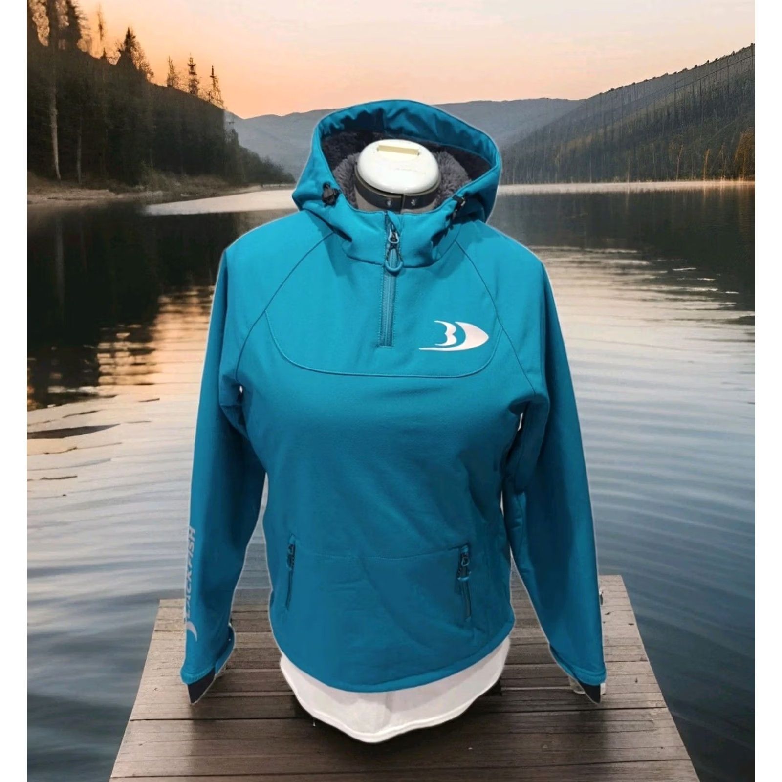 Vintage Blackfish Squall Hoodie Jacket Pullover Soft Shell Fishing Womens Medium (Small) Size M / US 6-8 / IT 42-44 - 2 Thumbnail