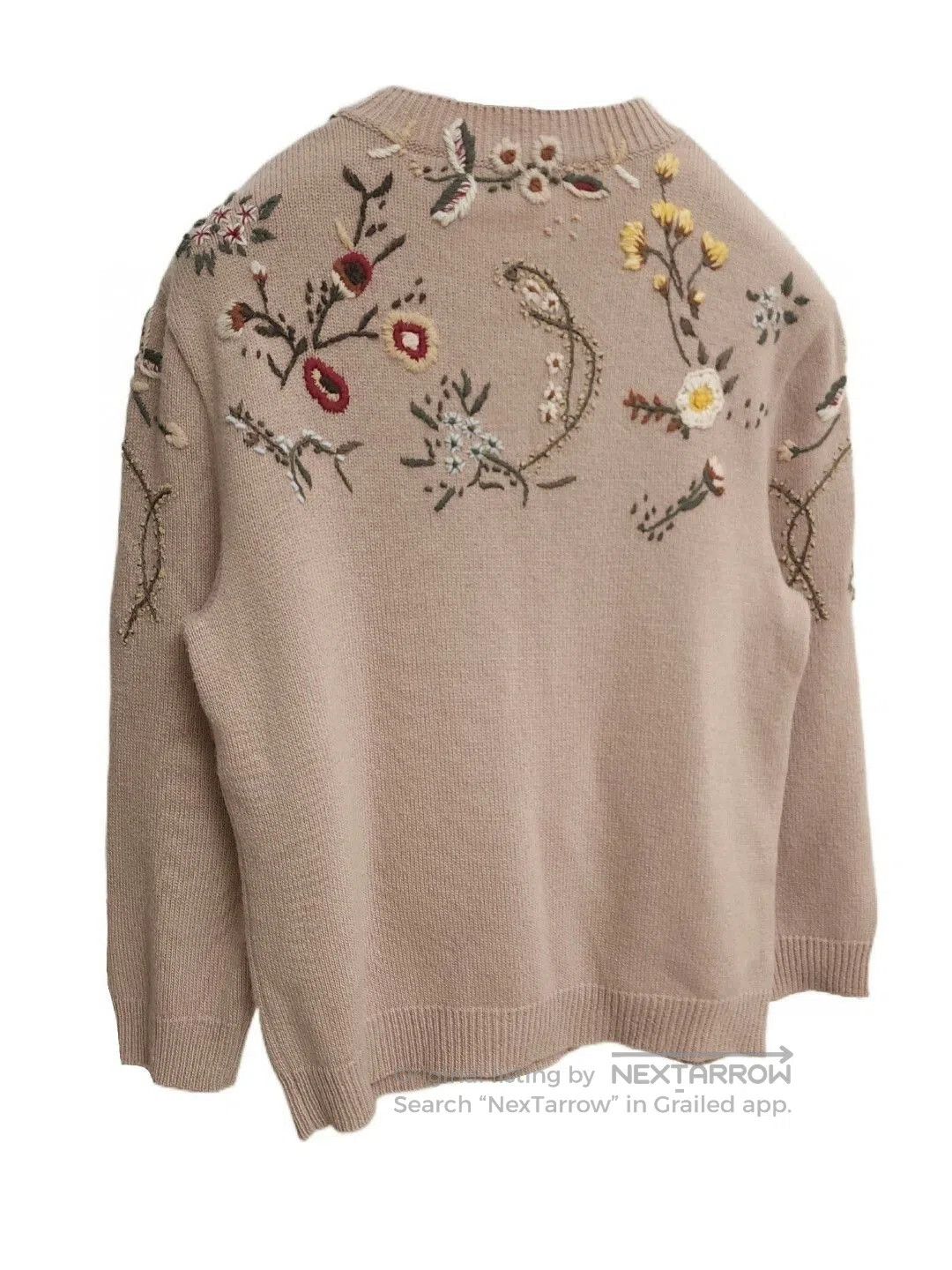 Dior Christian Dior Floral Embroidered Knit Sweater. Size US S / EU 44-46 / 1 - 9 Thumbnail
