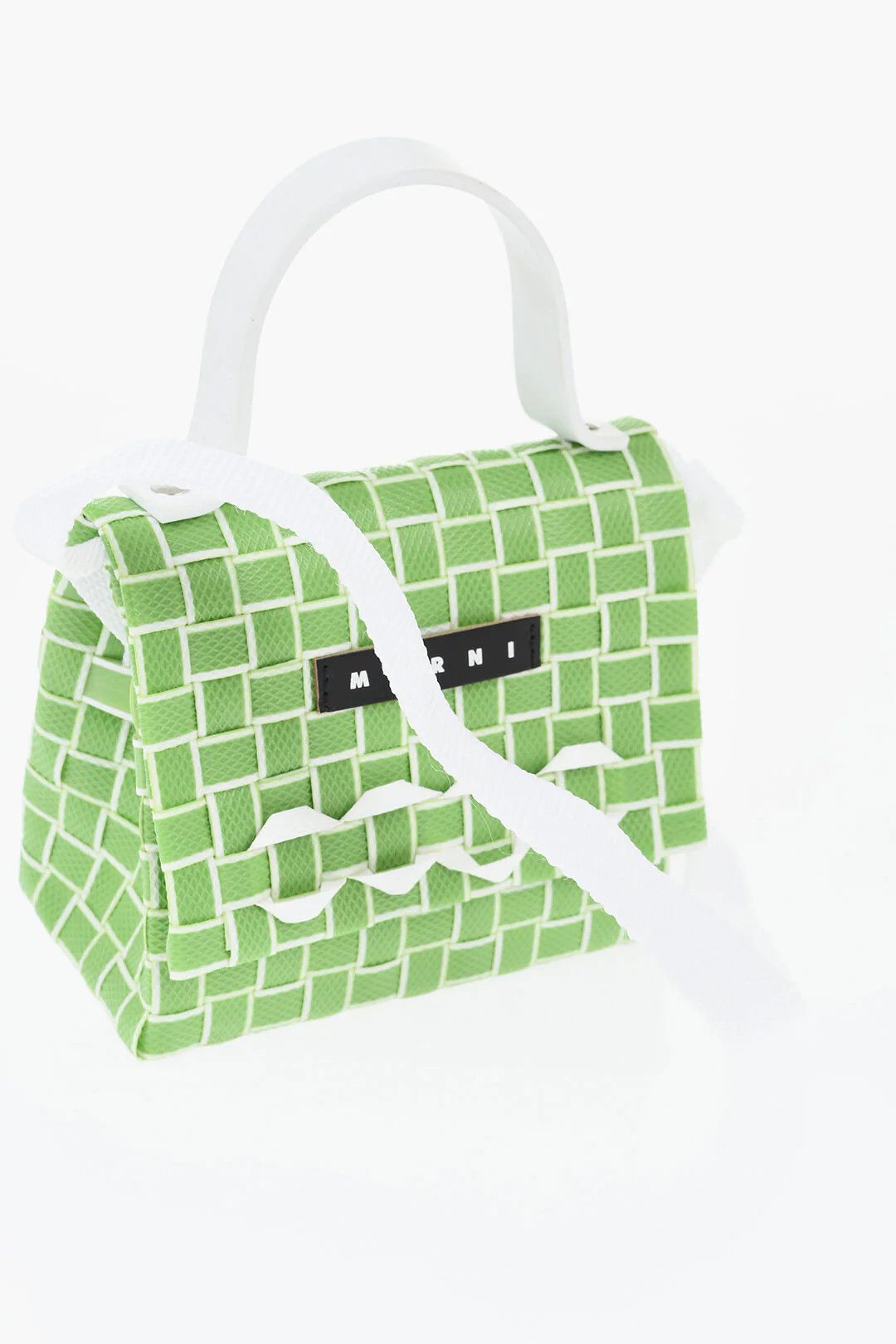 Marni og1mm0326 Size: OS / Two-Tone Mini Bag in White & Green Size ONE SIZE - 4 Thumbnail