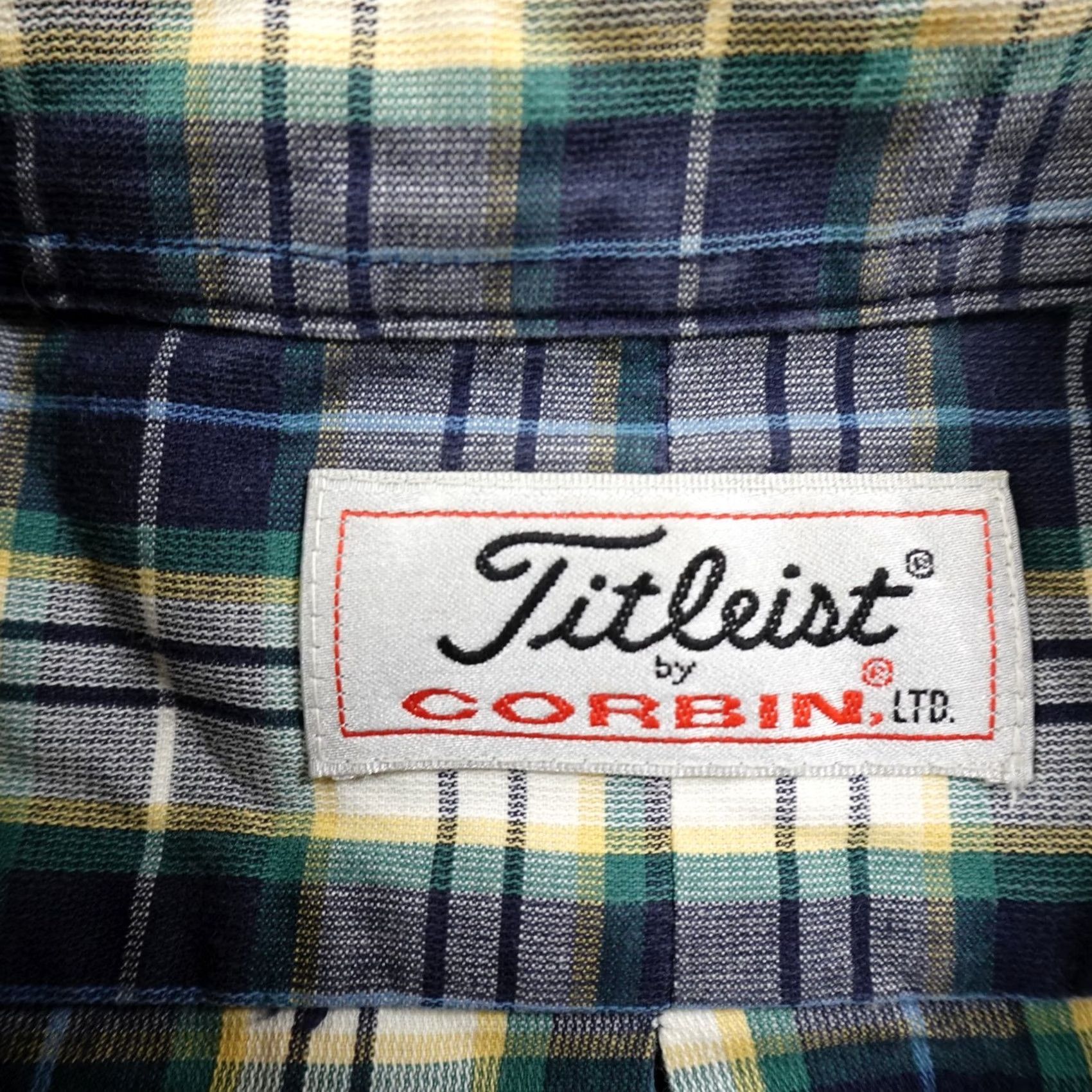 Titleist VINTAGE Titleist Shirt Mens M Blue Beige Golf Golfing Long Sleeve Button Up Corbin Size US M / EU 48-50 / 2 - 4 Thumbnail