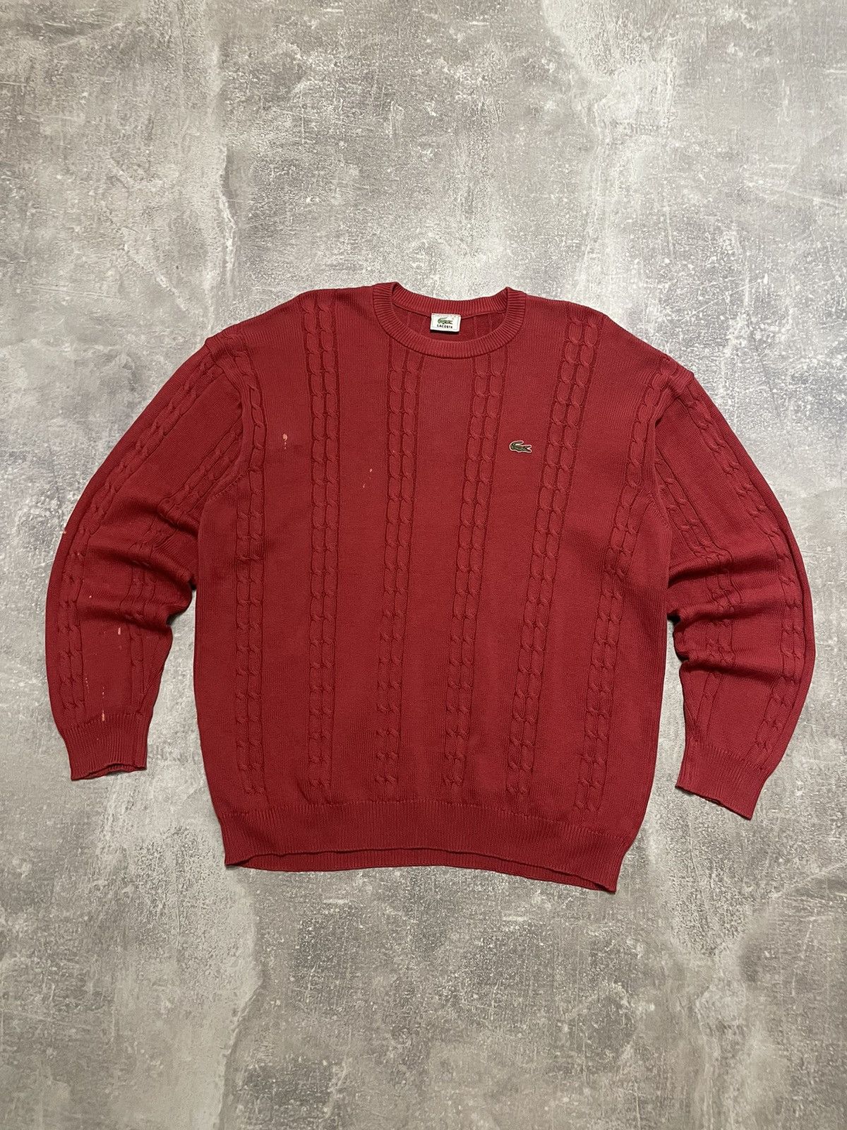 Lacoste Vintage Lacoste Cable Knit Sweater 90s Size US XL / EU 56 / 4 - 1 Thumbnail