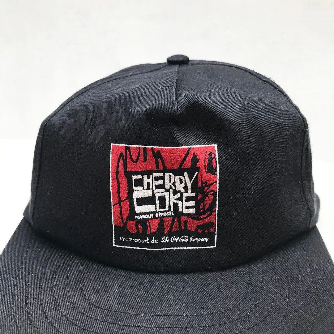 Coca Cola Coca-Cola Cherry Coke 1990 90s Vintage Old Logo Snapback Cap Size ONE SIZE - 2 Thumbnail
