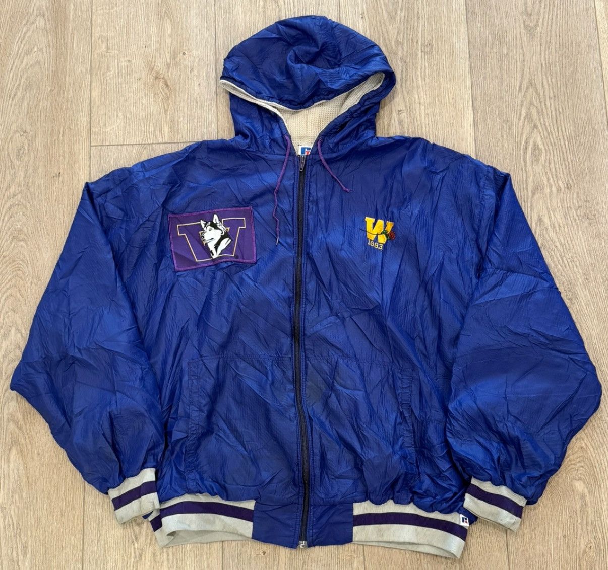NCAA Vintage 90s Russell Athletic NCAA Washington Huskies Jacket Size US XXL / EU 58 / 5 - 3 Thumbnail
