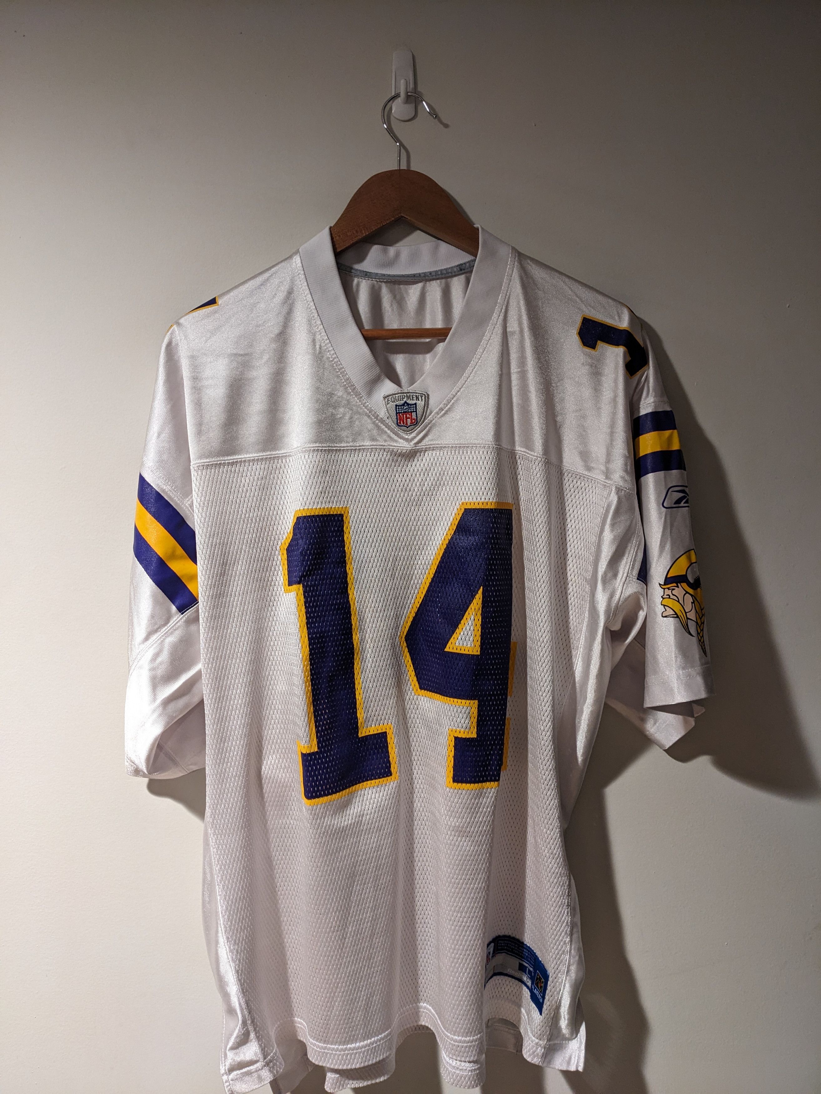 NFL × Vintage Vintage 90s Minnesota Vikings Brad Johnson NFL Jersey Size US L / EU 52-54 / 3 - 3 Thumbnail