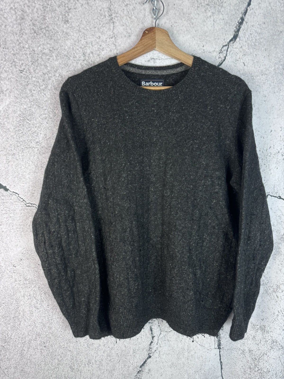 Barbour × Vintage Vintage Barbour Wool linen Sweater Jumper Size US L / EU 52-54 / 3 - 1 Thumbnail