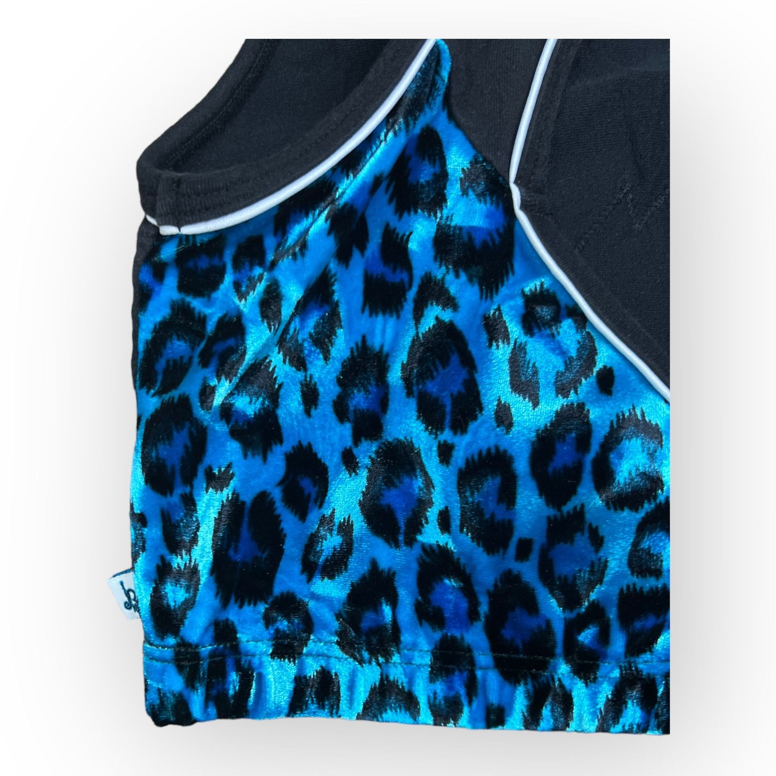 Vintage Cheer Athletics | Claw Sport Bra Velvet Blue Cheetah Print Size ONE SIZE - 8 Thumbnail