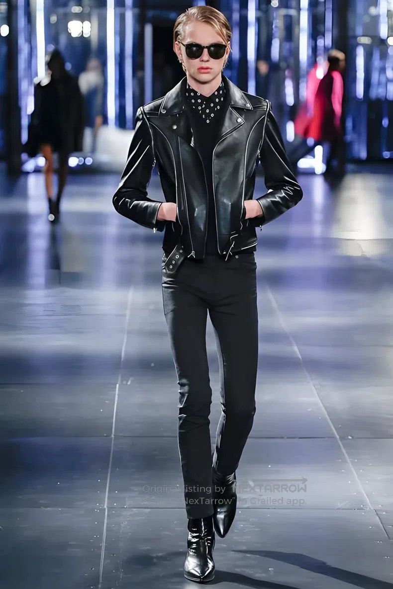 Saint Laurent Paris Saint Laurent Paris Goat Leather Multi-Zipper Biker Jacket Size US M / EU 48-50 / 2 - 6 Thumbnail