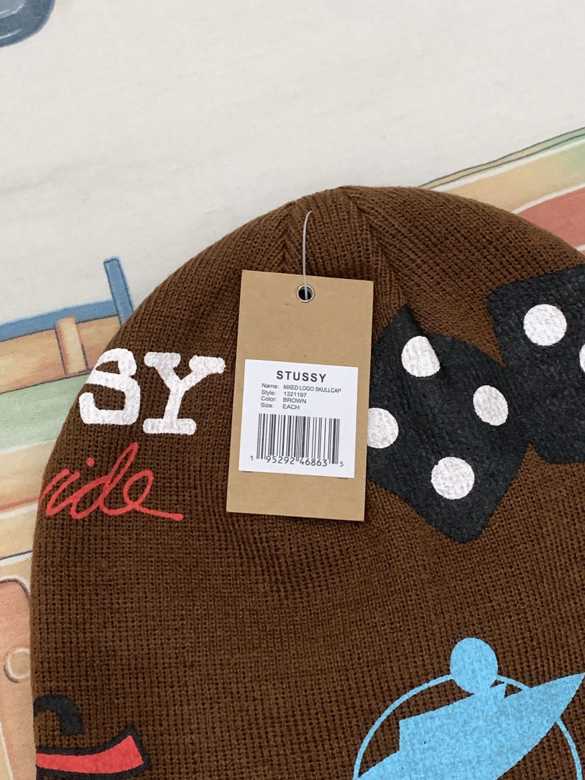 Stussy Stussy mixed logo skullcap beanie hat Size ONE SIZE - 3 Thumbnail