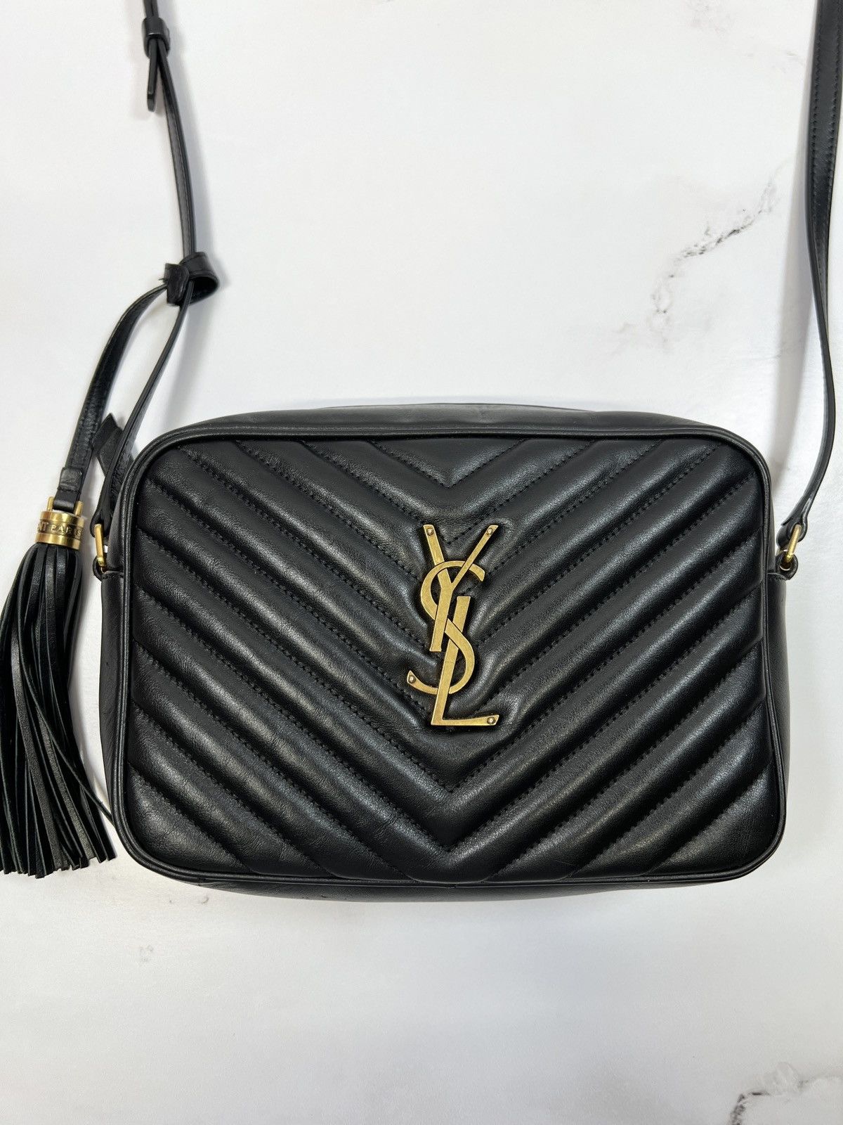 Yves Saint Laurent YSL Yves Saint Laurent Lou Camera Zip Bag Crossbody Purse Size ONE SIZE - 3 Thumbnail