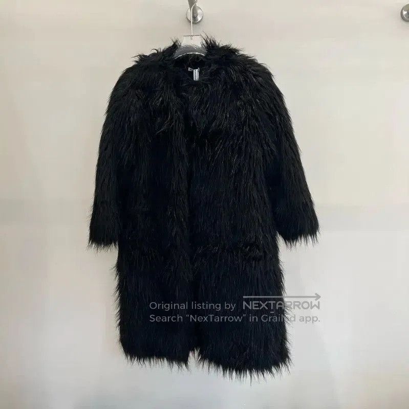 Miu Miu Miu Miu Black Mid-Length Coat in Recycled Fiber . Size S / US 4 / IT 40 - 1 Thumbnail