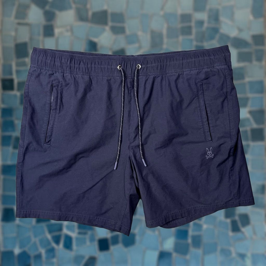 Psycho Bunny Psycho Bunny Shorts Mens 3XL XXXL Chino Board Lounge Drawstring Skull Logo Blue Size US 39 - 1 Thumbnail