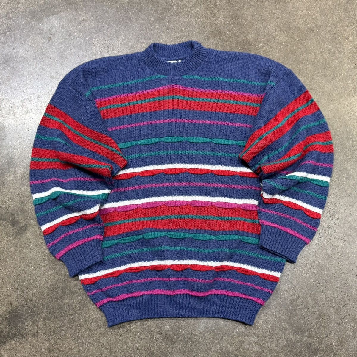 Cabin Creek Cabin Creek Coogi Style 3D Knit Sweater Vintage 90s Textured Size US XL / EU 56 / 4 - 2 Thumbnail