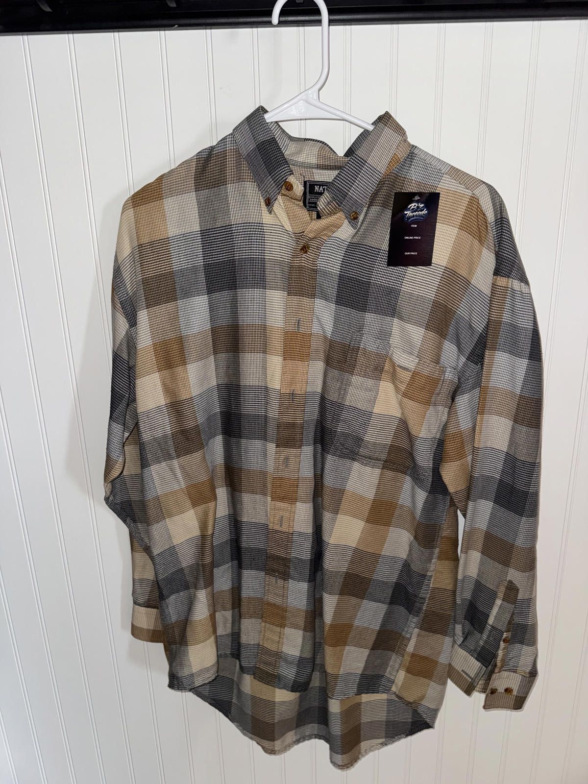 Other Men's Large Plaid Button-Down Shirt by National Outfitters Size US L / EU 52-54 / 3 - 1 Thumbnail
