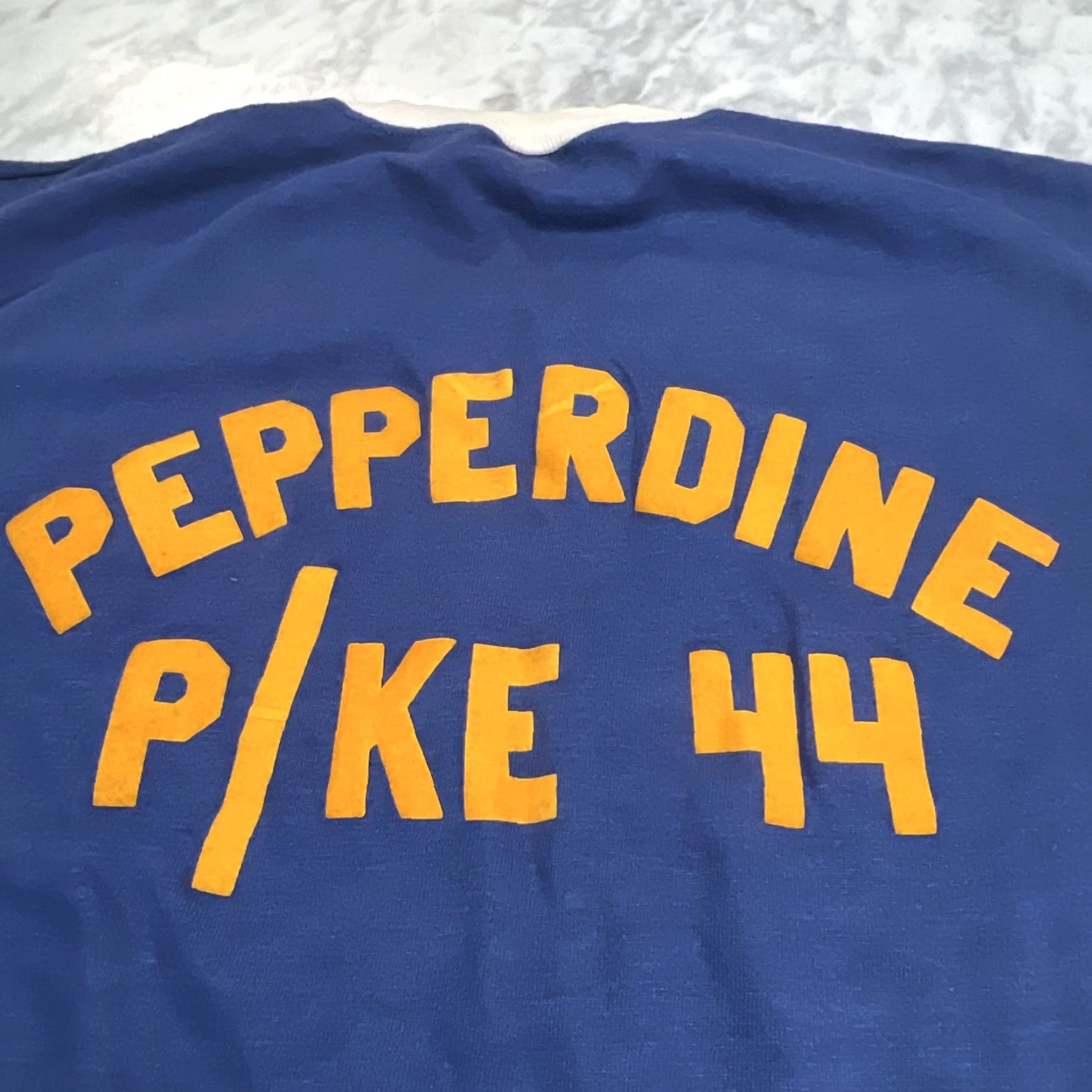 Vintage VINTAGE Pepperdine University “Bruce” Sports Ringer T Shirt XL Blue Men Size US XL / EU 56 / 4 - 3 Thumbnail