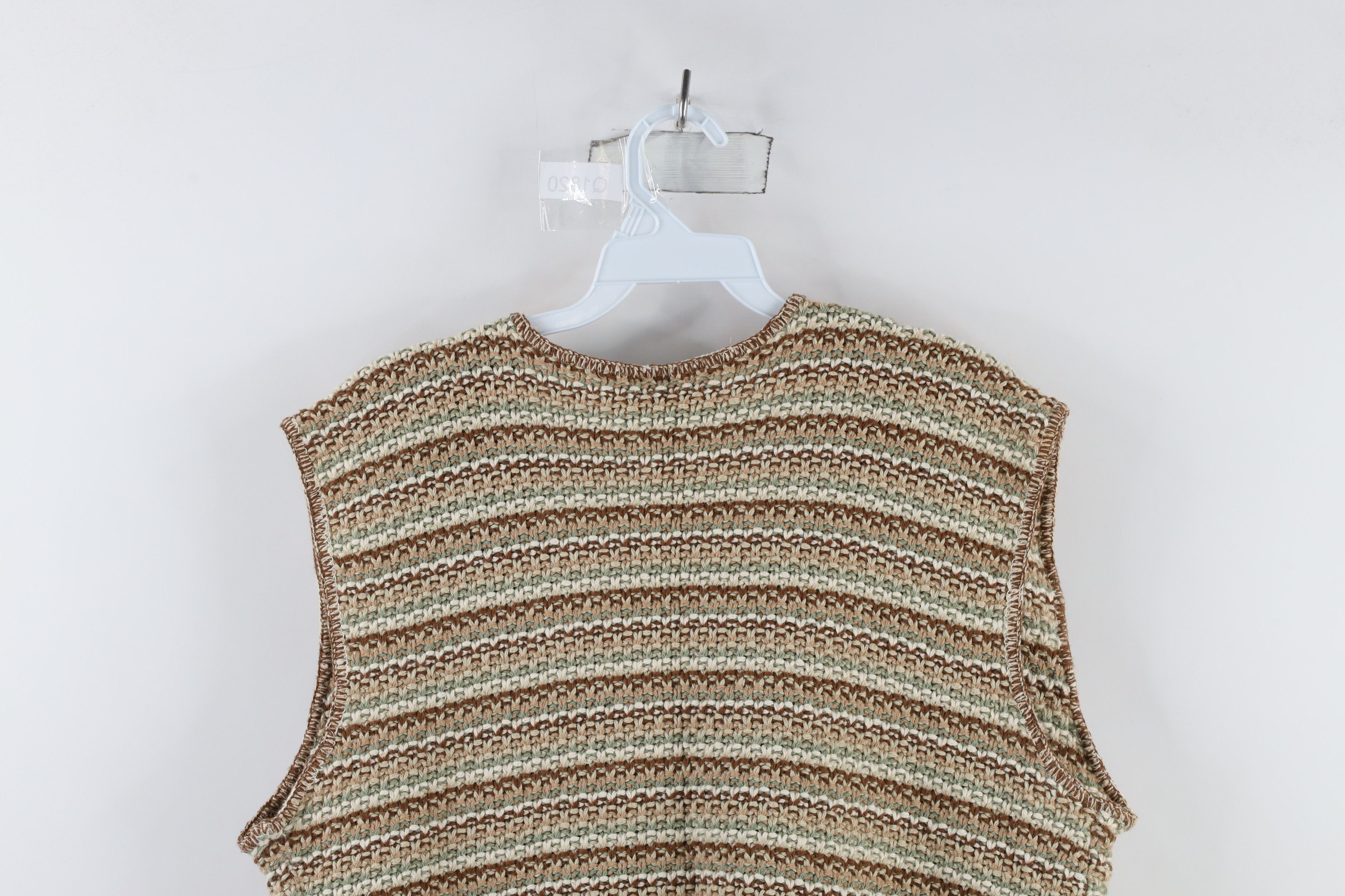Vintage Vintage 90s Streetwear Tone Knit Cardigan Sweater Vest USA Size XL / US 12-14 / IT 48-50 - 10 Thumbnail