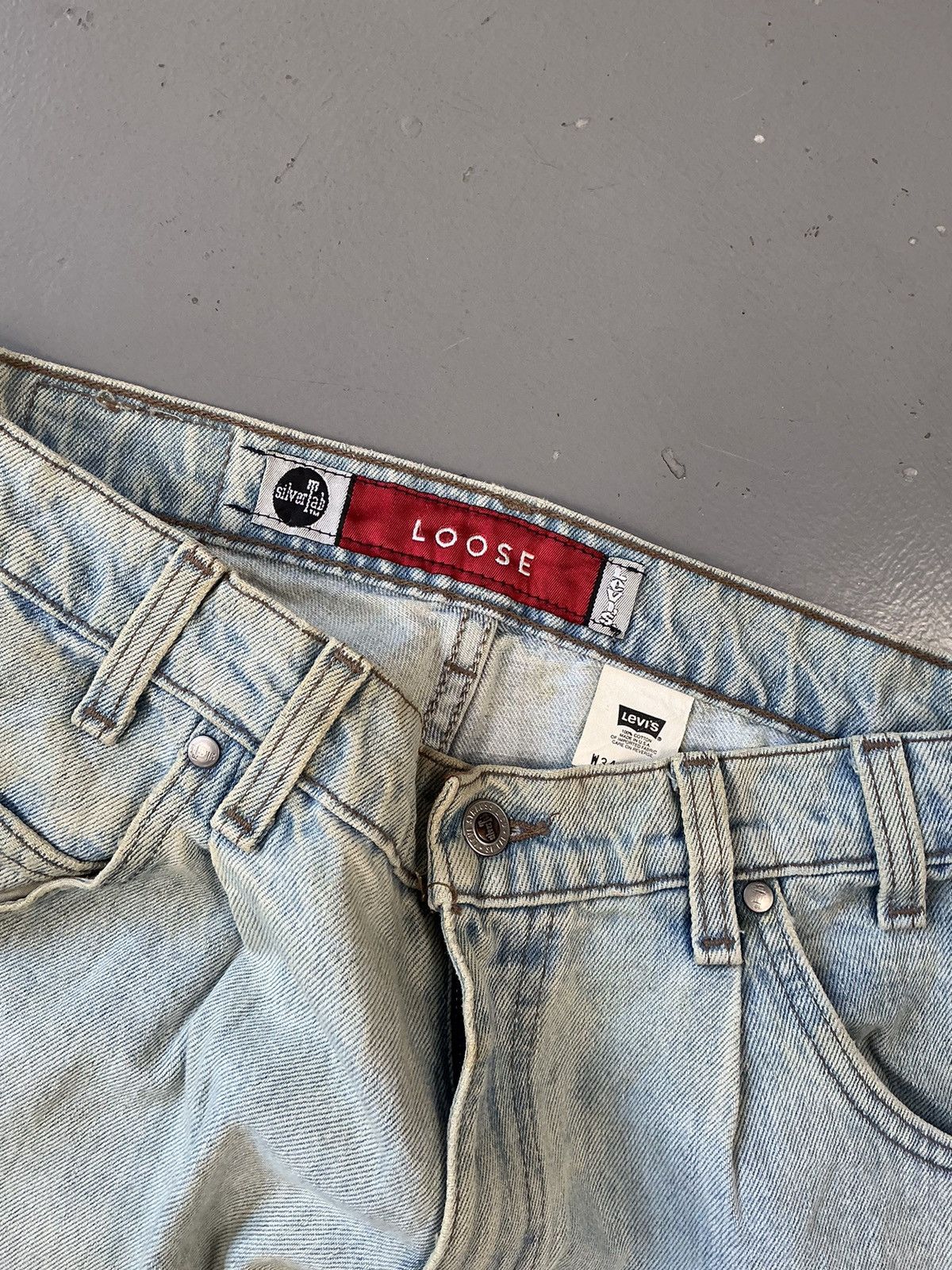 Levi's × Vintage Vintage Levi’s silver tab baggy fit denim Size US 34 / EU 50 - 4 Thumbnail