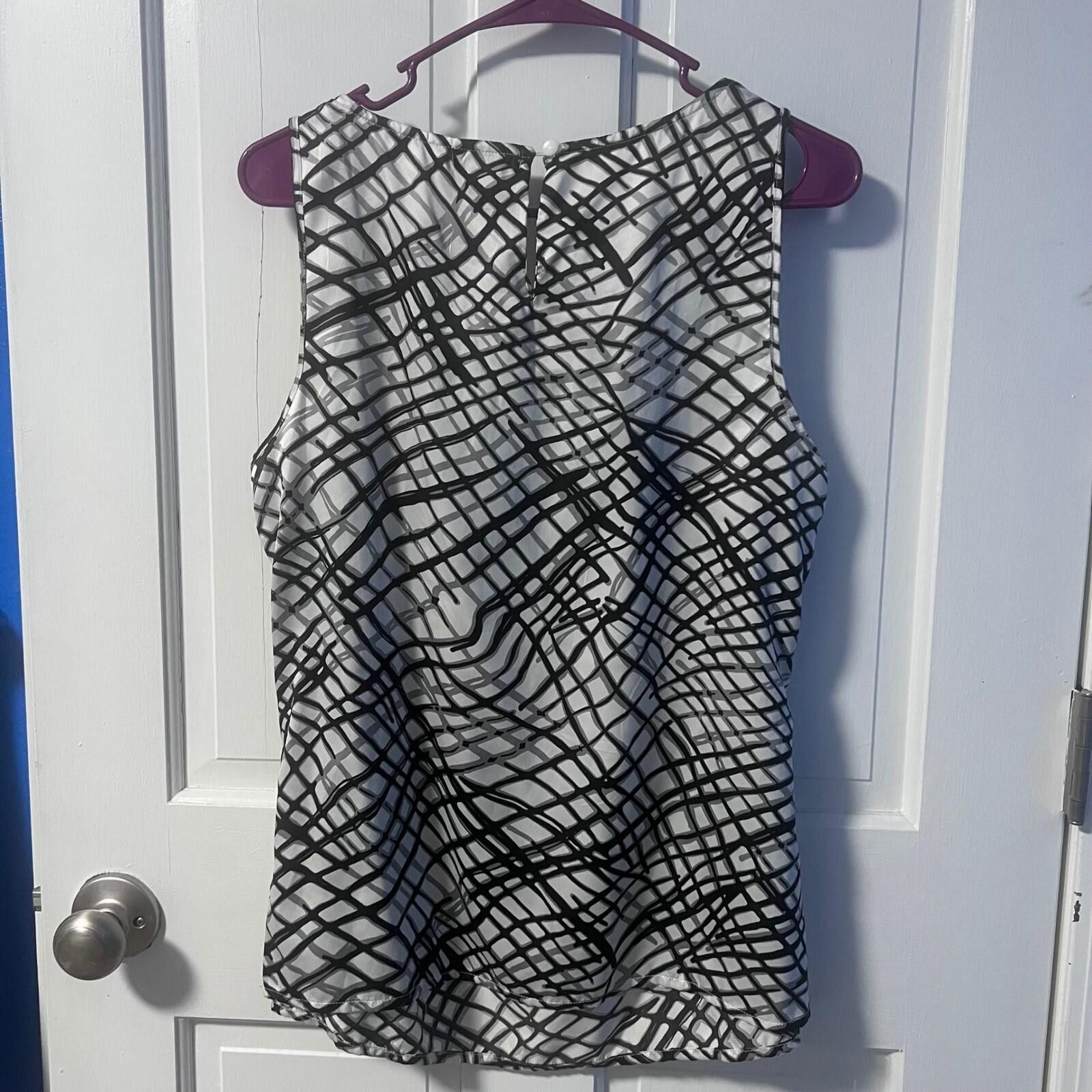 Other Kenneth Cole Reaction Womens Black White Abstract Large Size L / US 10 / IT 46 - 5 Thumbnail
