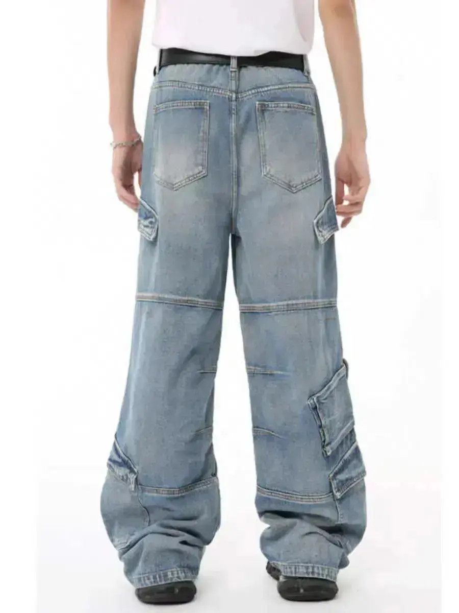 Japanese Brand Retro washed street hip-hop baggy jeans Size US 32 / EU 48 - 6 Thumbnail