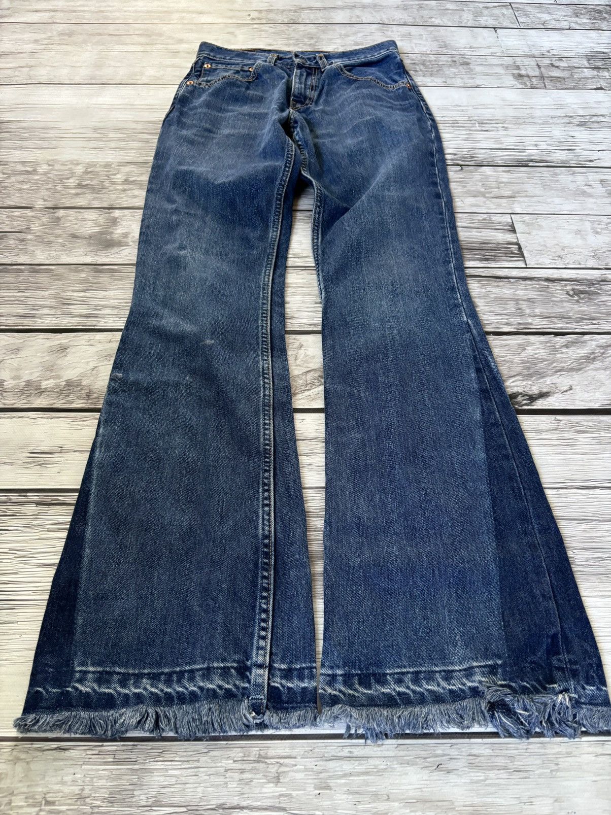 If Six Was Nine × Japanese Brand × Vintage Vintage Rick Owens Junya Watanabe Style Flared Jeans Size US 28 / EU 44 - 1 Thumbnail