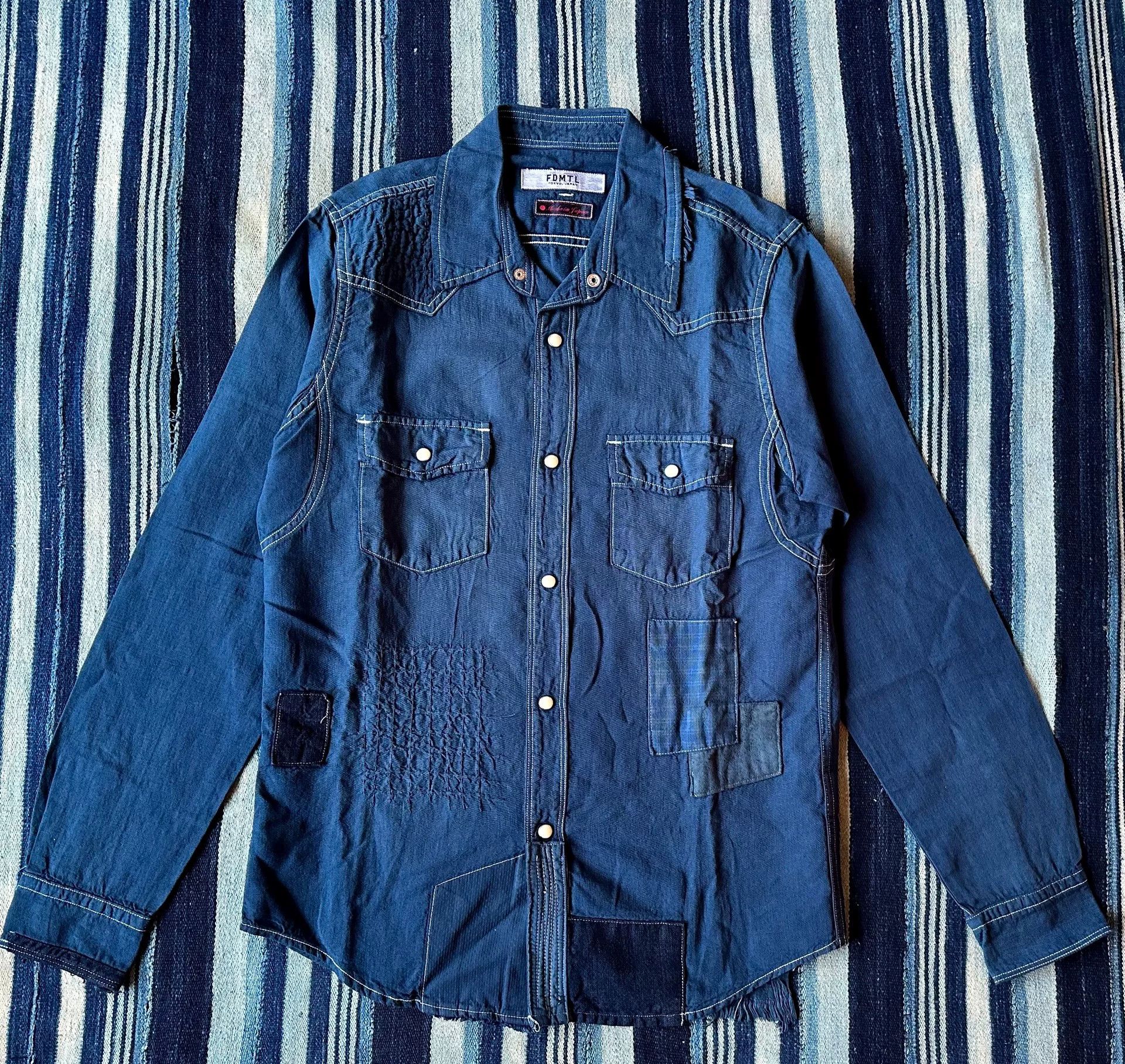 FDMTL Patchwork Denim Shirt YR Wash