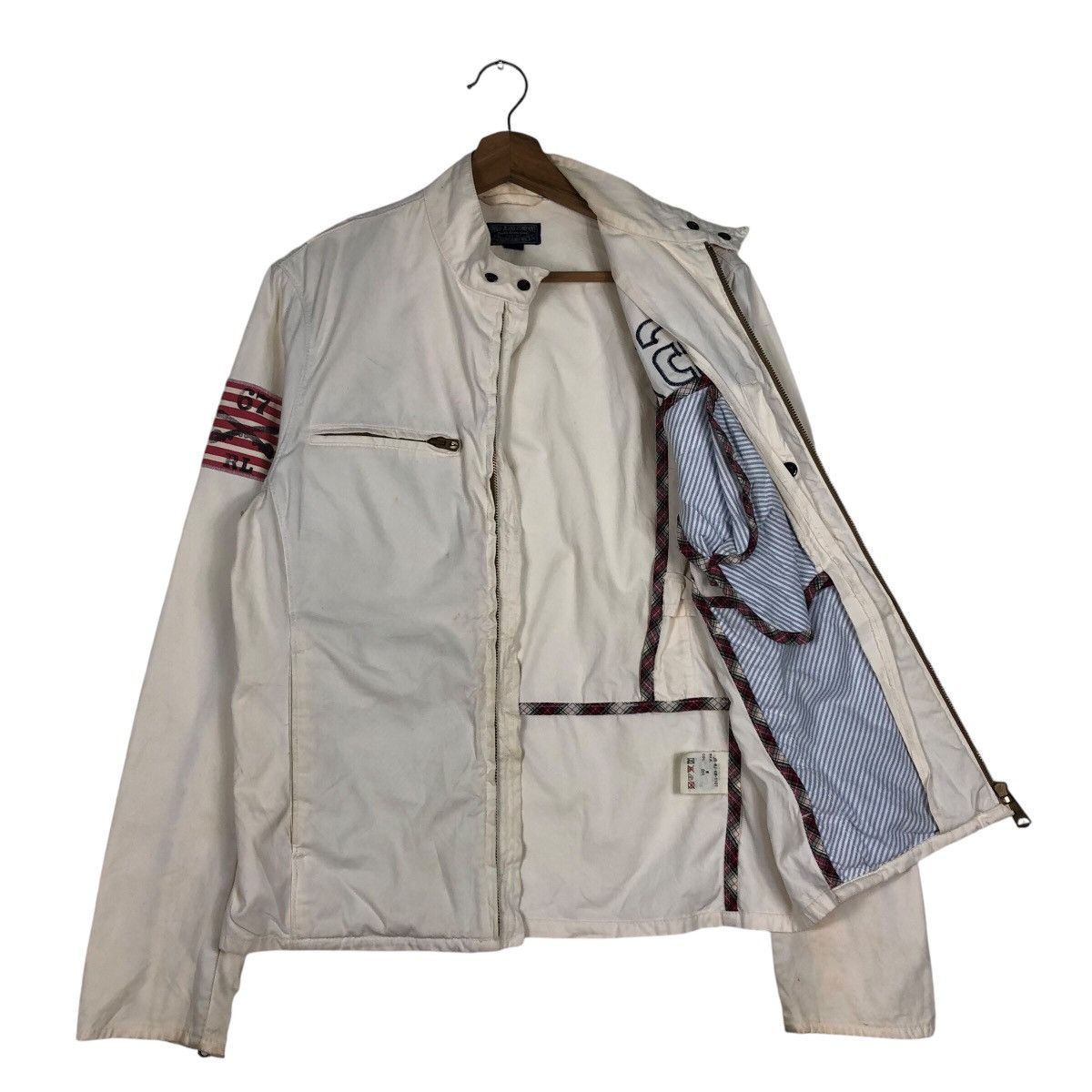 Polo Ralph Lauren Biker Jacket Zipper Ralph Lauren Mfg Polo Jeans Company Flag Size US M / EU 48-50 / 2 - 12 Thumbnail