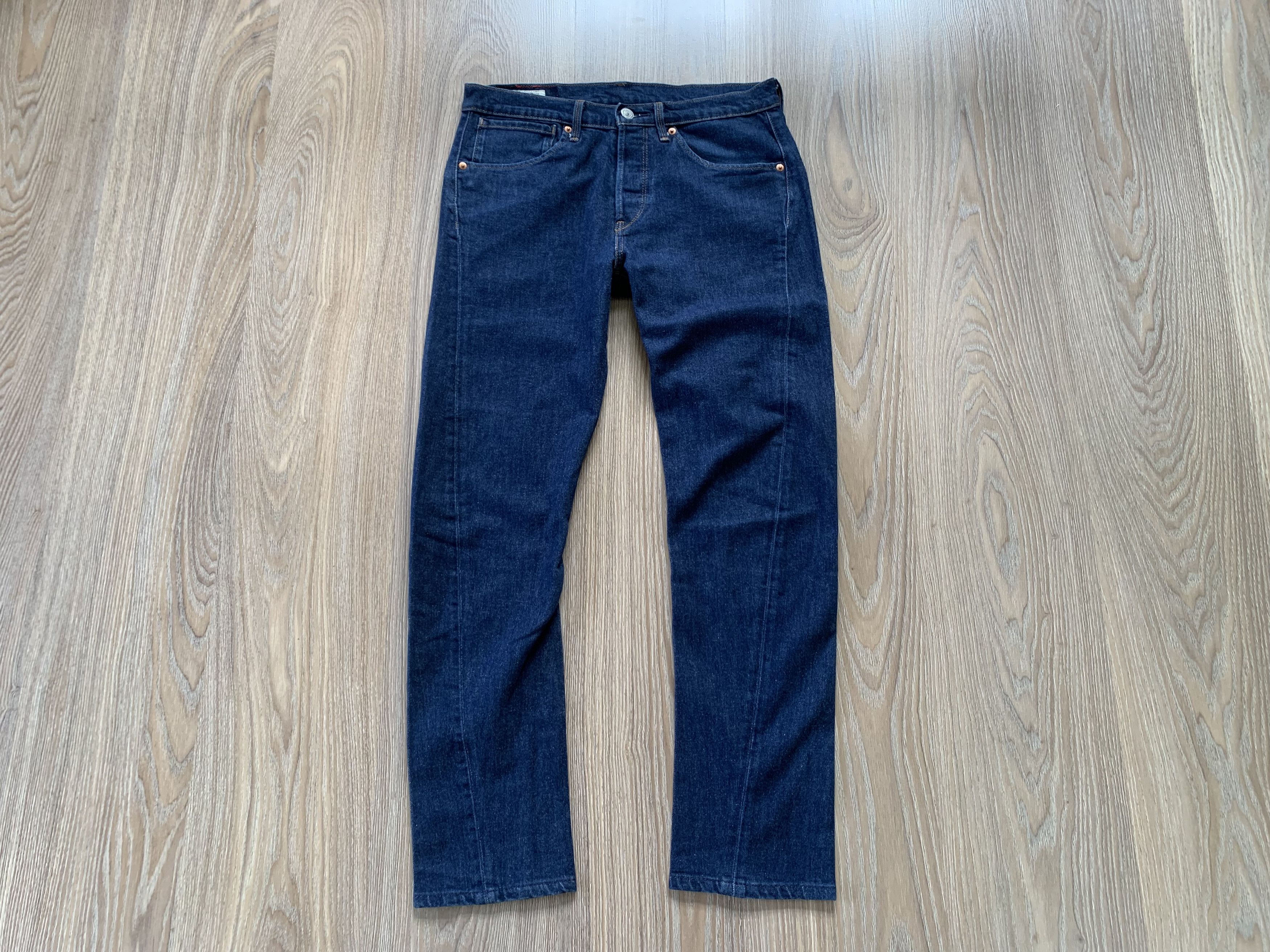 Levi's × Levi's Vintage Clothing Levi's Premium LEJ 502 Dark Wash Button Fly Jeans Size US 29 - 2 Thumbnail