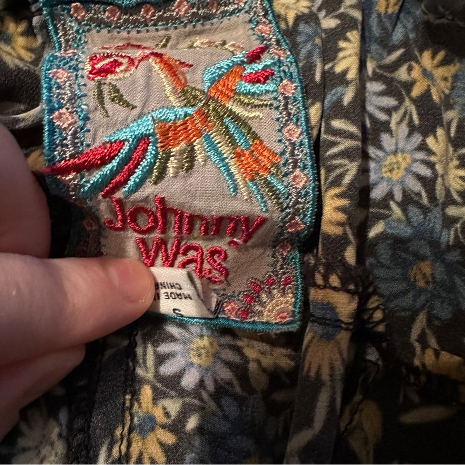 Johnny Was Johnny Was Silk Blend Floral Paisley Drawstring Pants Sz S Size 27" / US 4 / IT 40 - 6 Thumbnail
