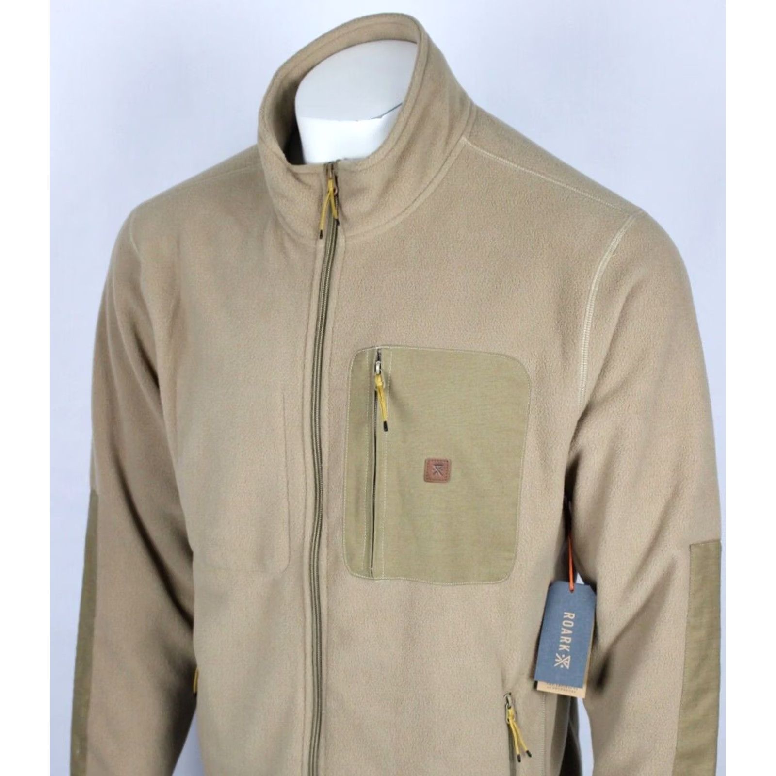 Roark VINTAGE Roark Landfall Fleece Full Zip Jacket Long Sleeve Khaki RF277 Size US XL / EU 56 / 4 - 5 Thumbnail